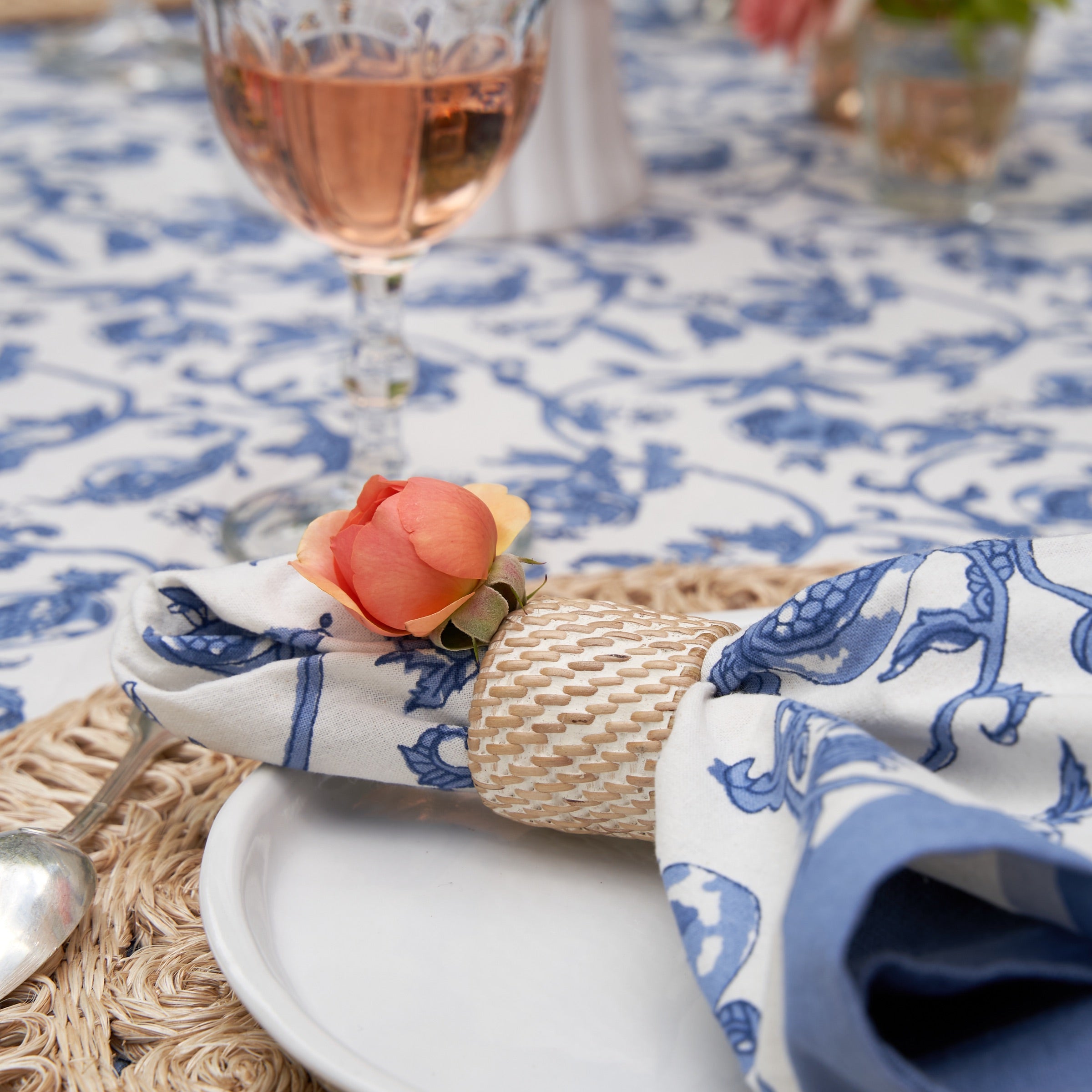 couleur-nature-granada-serviettes-coton-bleu-bleuet-lot-6 image 4