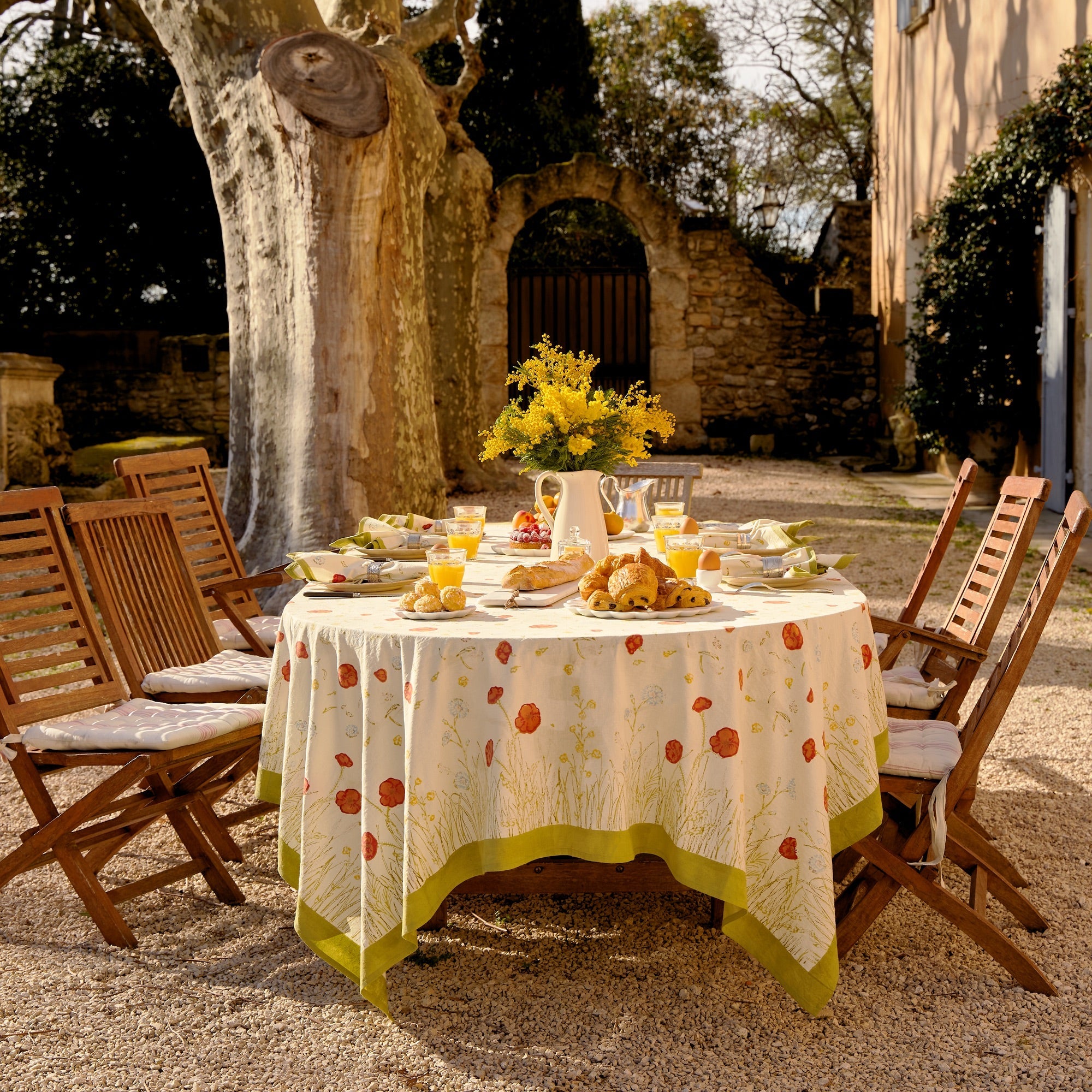 couleur-nature-springfields-nappe-coton-bleue-rectangulaire image 4