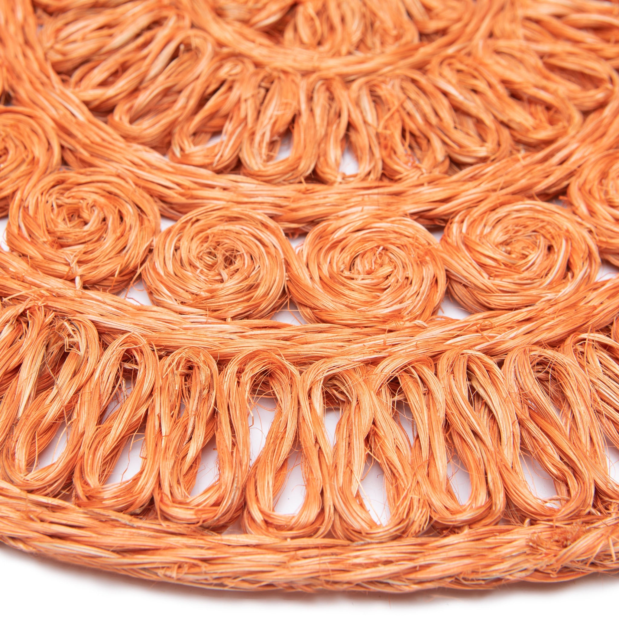 couleur-nature-circolo-abaca-orange-set-de-table-rond-lot-de-4-abaca image 2