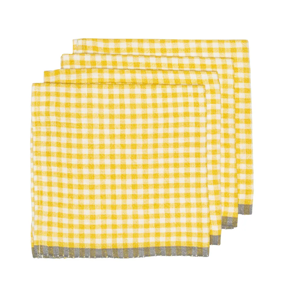 couleur-nature-gingham-serviettes-lin-dijon-grey-lot-4 image 1
