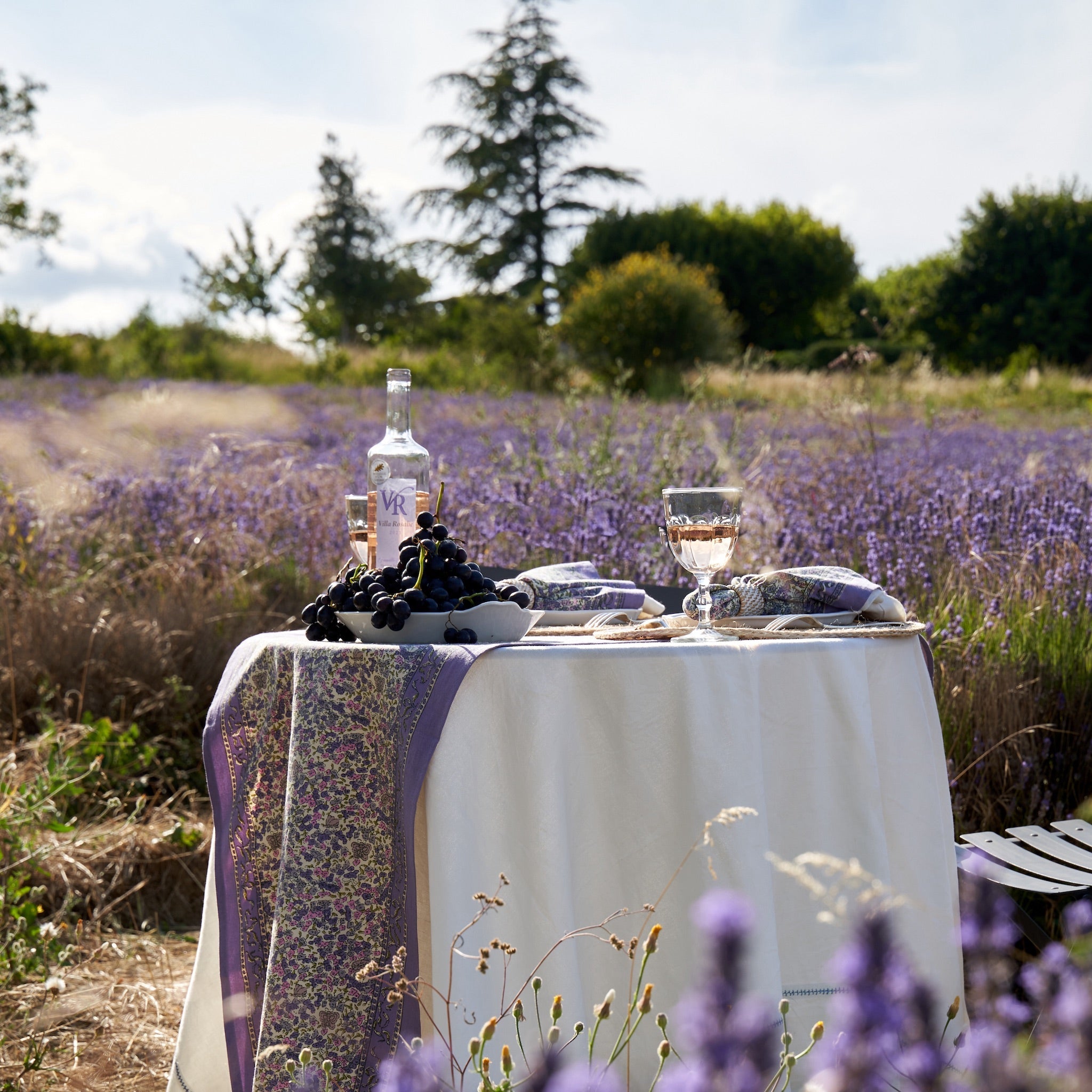 couleur-nature-lavender-chemin-table-coton-16x72 image 5