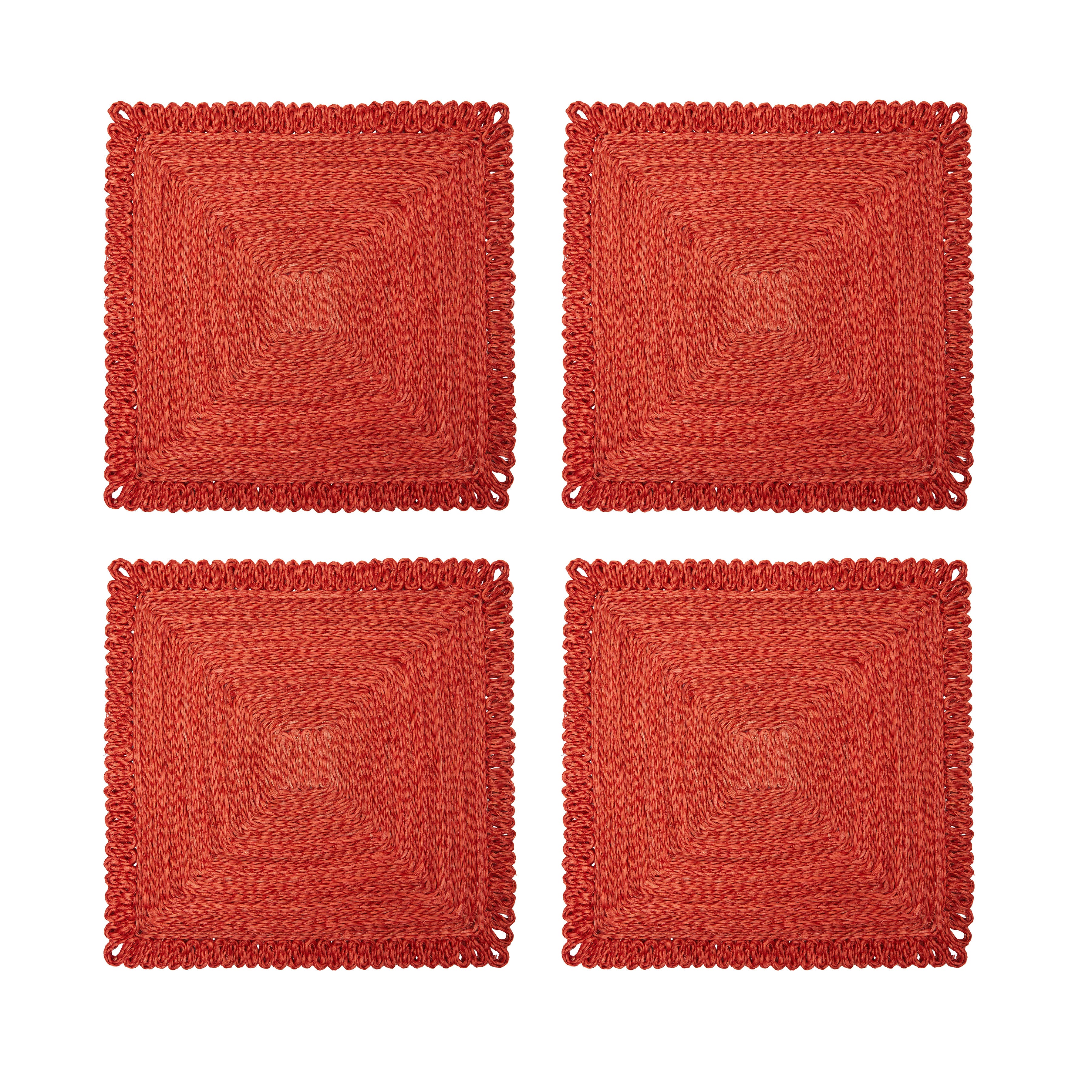 couleur-nature-loopy-square-sets-table-abaca-rouges-lot-4 image 3