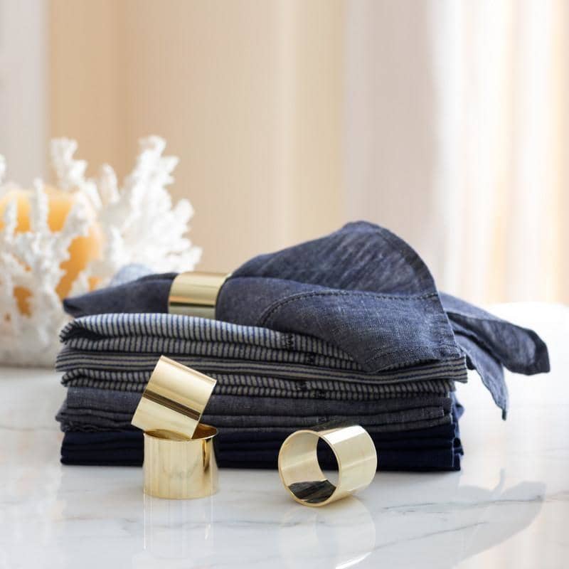 couleur-nature-linen-stitch-serviettes-lin-denim-chambray-x4 image 3