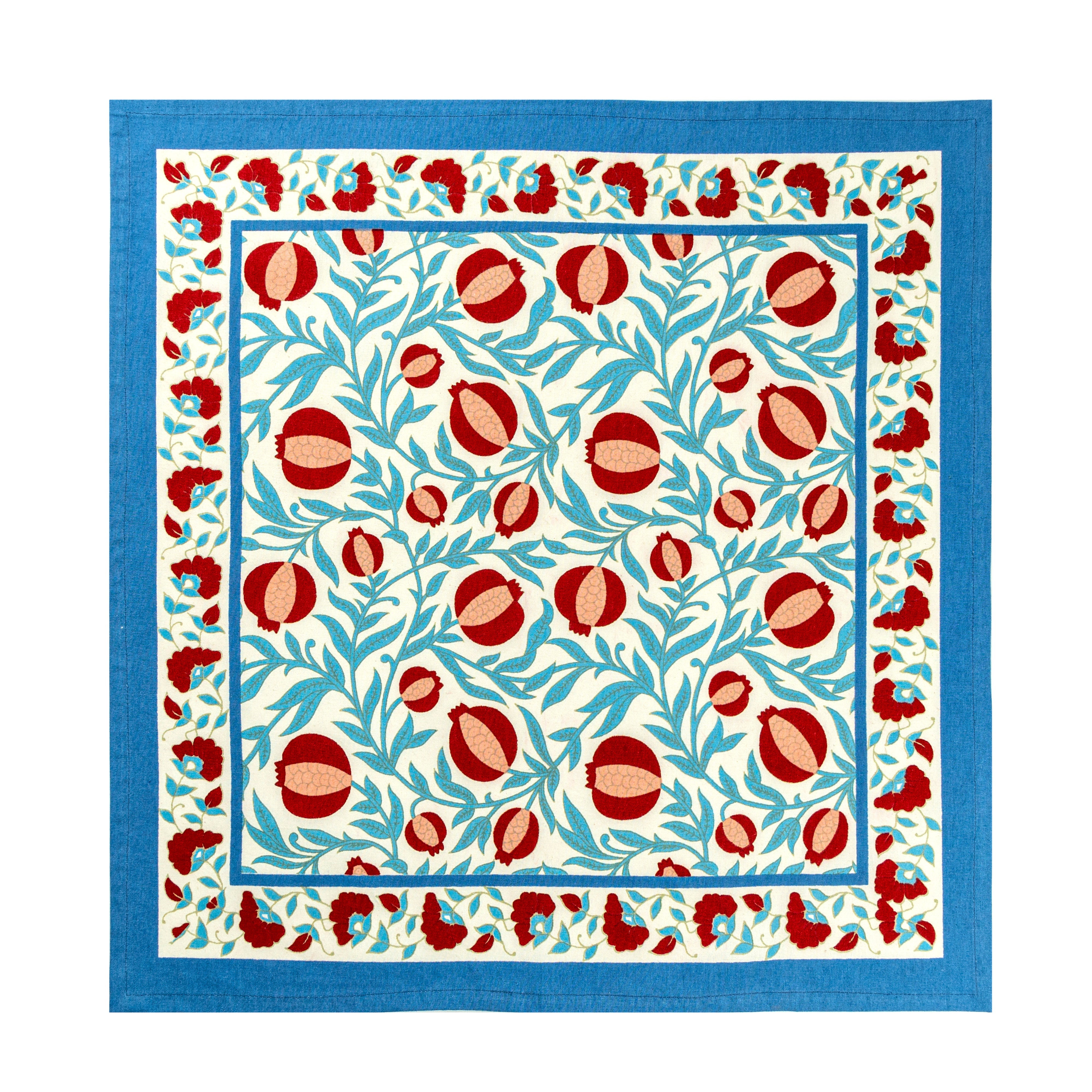 couleur-nature-grenadine-serviettes-table-bleu-rouge-lot-6 image 6