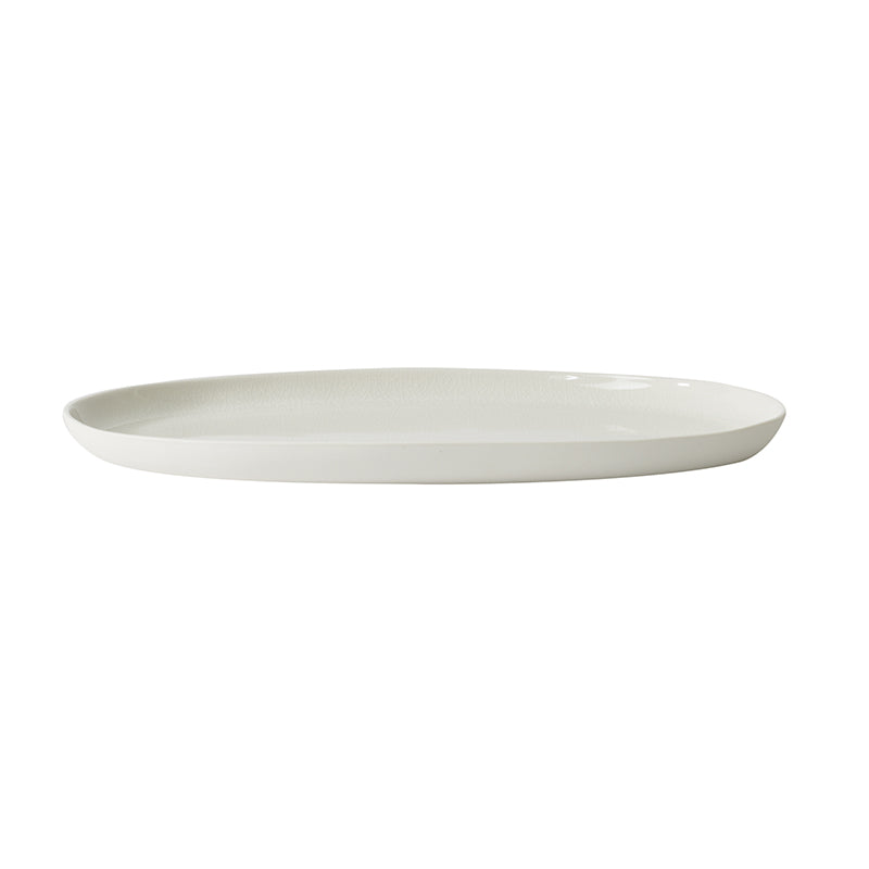 jars-r-fectoire-plateau-ovale-quartz-en-c-ramique-blanche image 1