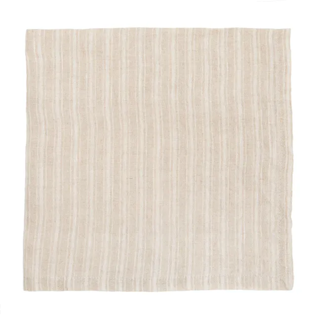 couleur-nature-boat-stripe-serviette-lin-naturel-blanc-lot-de-4-ray-e image 1
