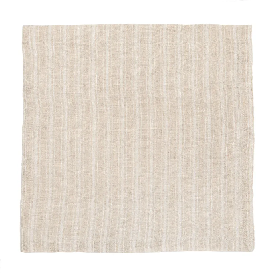couleur-nature-boat-stripe-serviette-lin-naturel-blanc-lot-de-4-ray-e image 1
