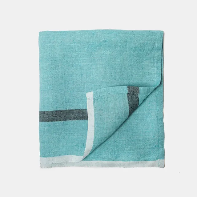 couleur-nature-laundered-linen-serviettes-aqua-lot-4-lin image 1