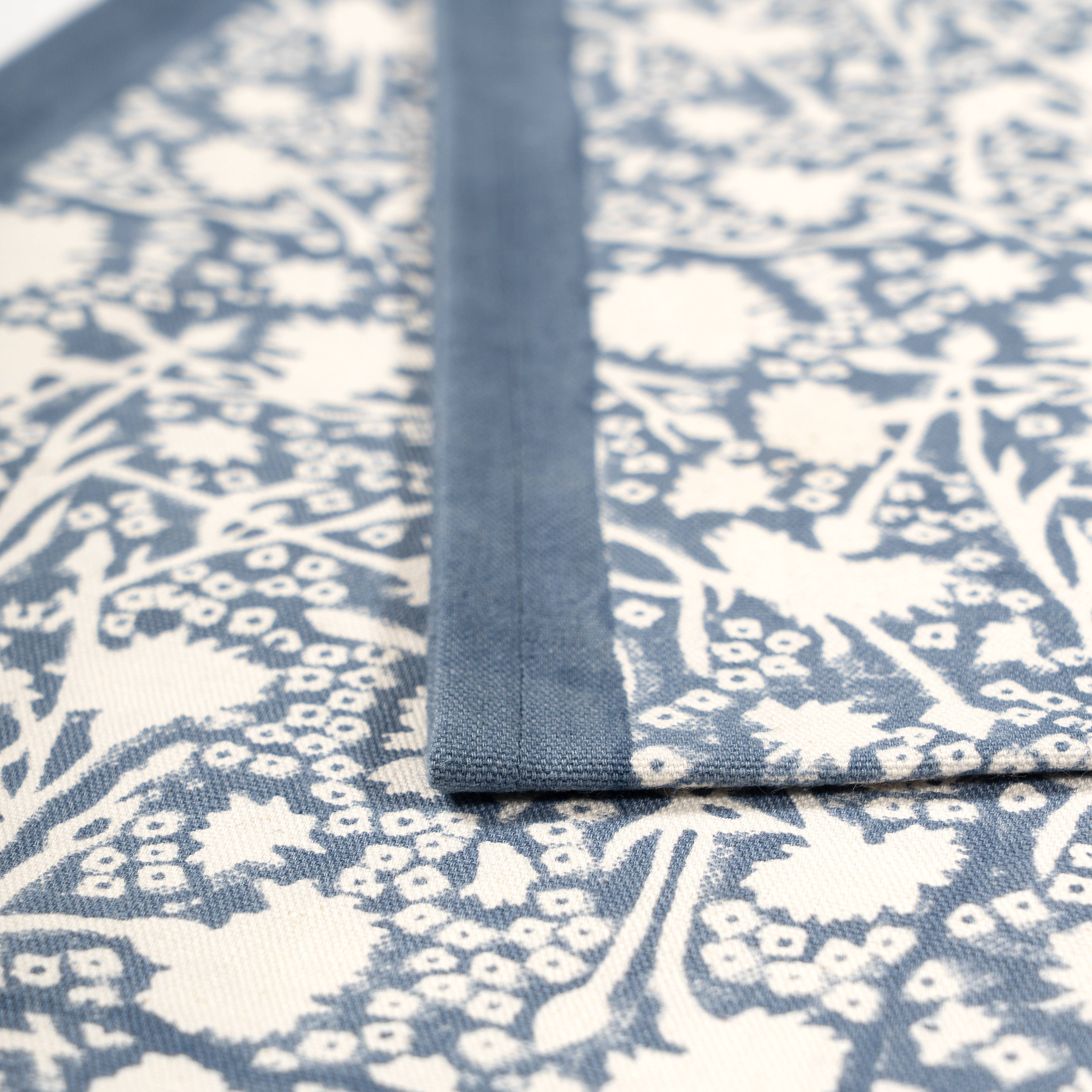 couleur-nature-meadows-runner-bleu-chemin-table-coton-16x72 image 3