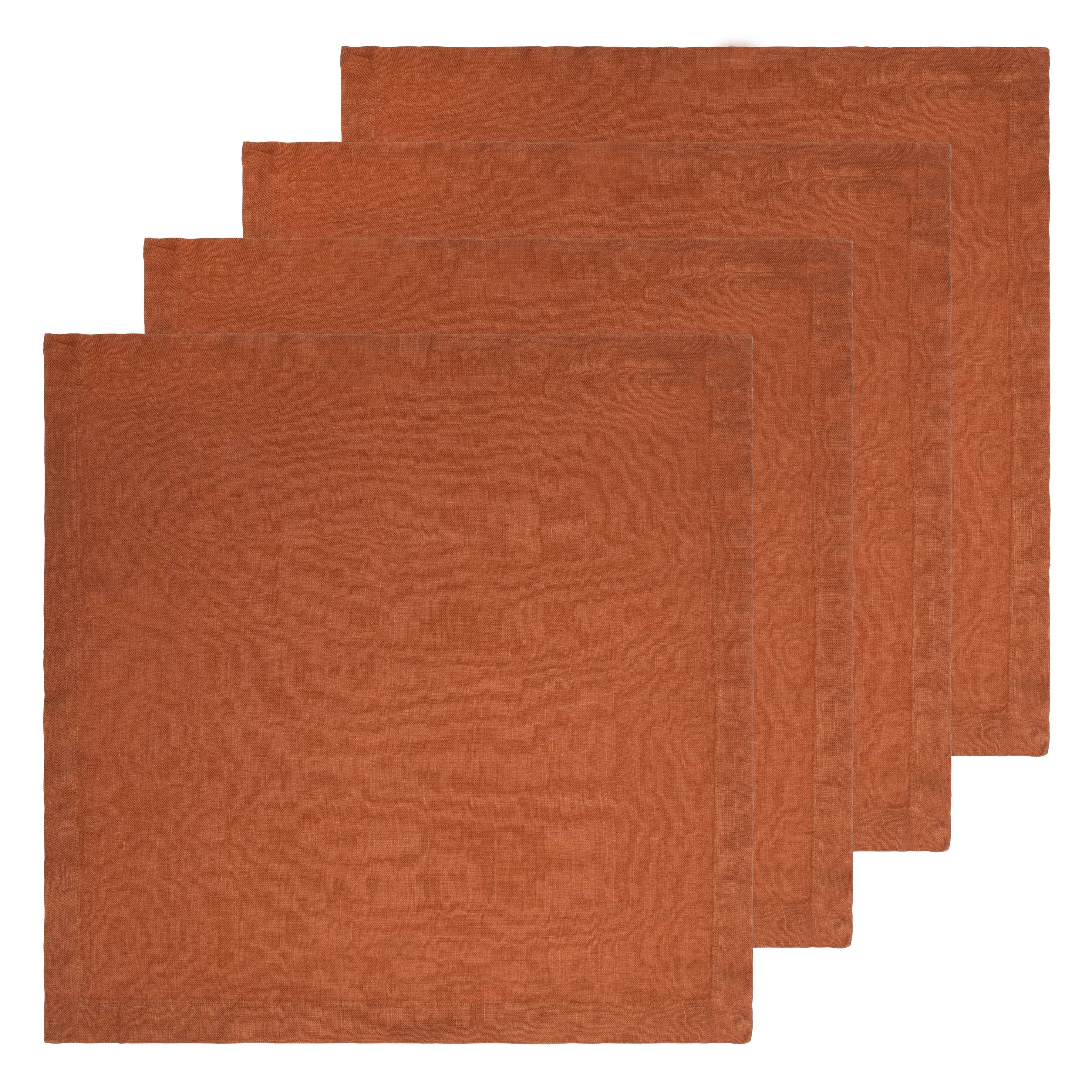 couleur-nature-everyday-serviettes-lin-paprika-lot-4-53cm image 6