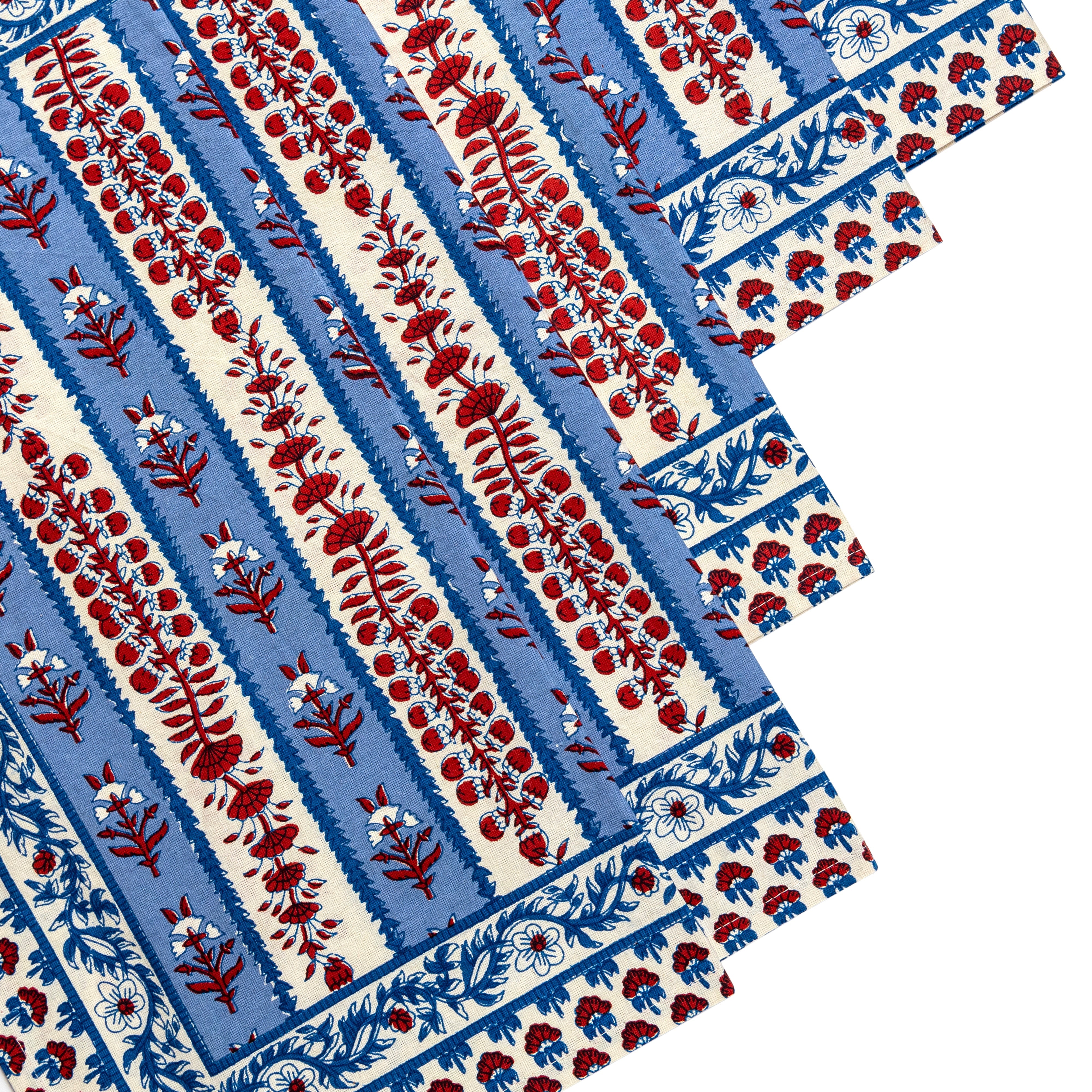 couleur-nature-avignon-serviette-tissu-lot-6-rouge-bleu image 8