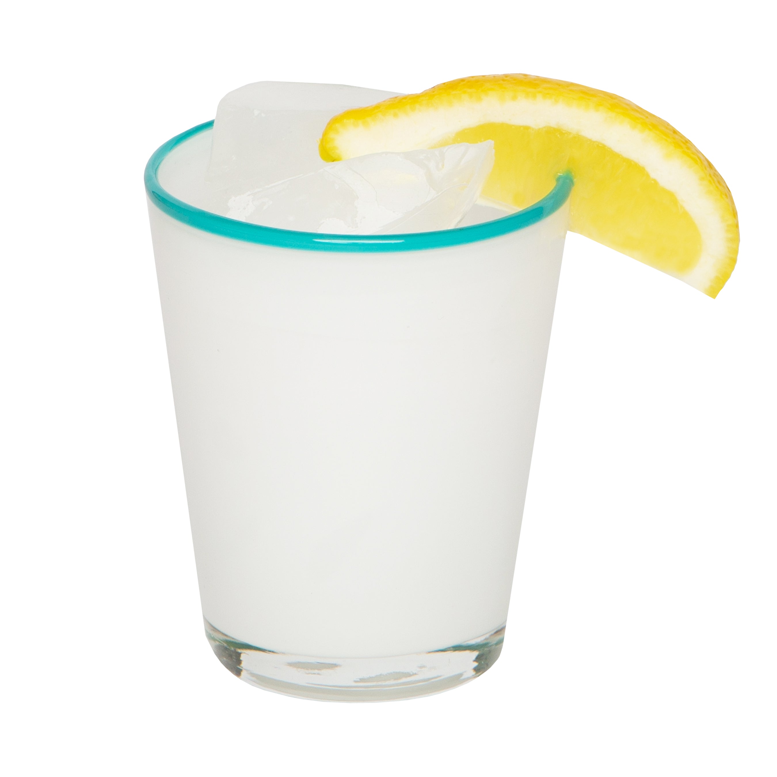 couleur-nature-summer-verre-souffl-blanc-turquoise-26cl-lot-4 image 3