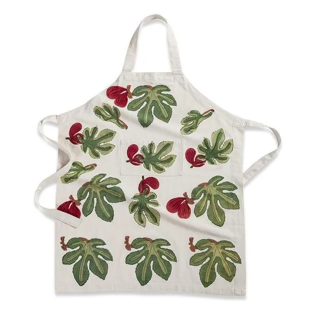 couleur-nature-fig-tablier-cuisine-coton-rouge-vert image 1