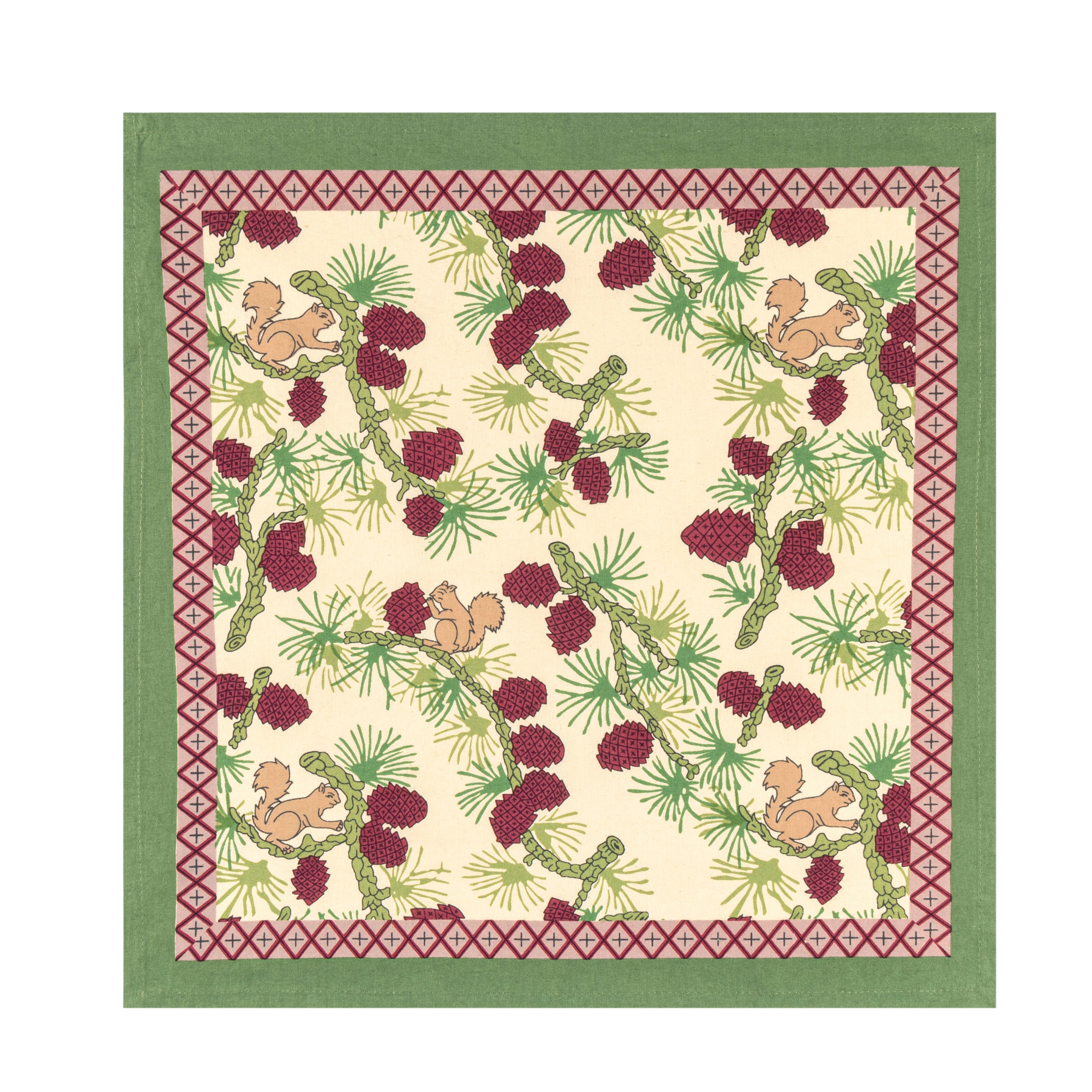 couleur-nature-squirrel-serviettes-tissu-rouges-lot-6 image 7