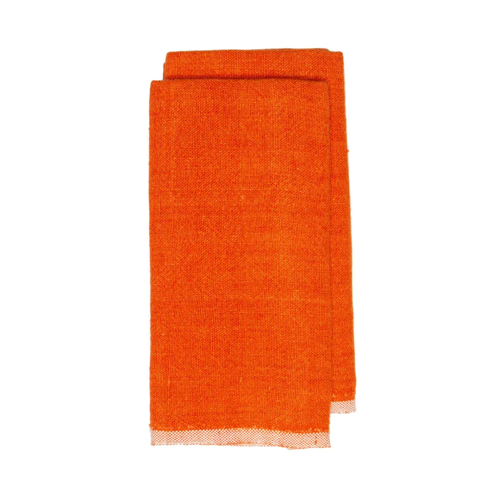 couleur-nature-chunky-linen-torchons-lin-orange-lot-2 image 1