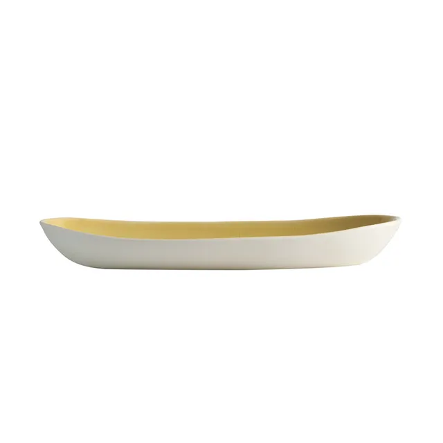 jars-r-fectoire-plat-allong-gen-t-c-ramique-jaune image 1