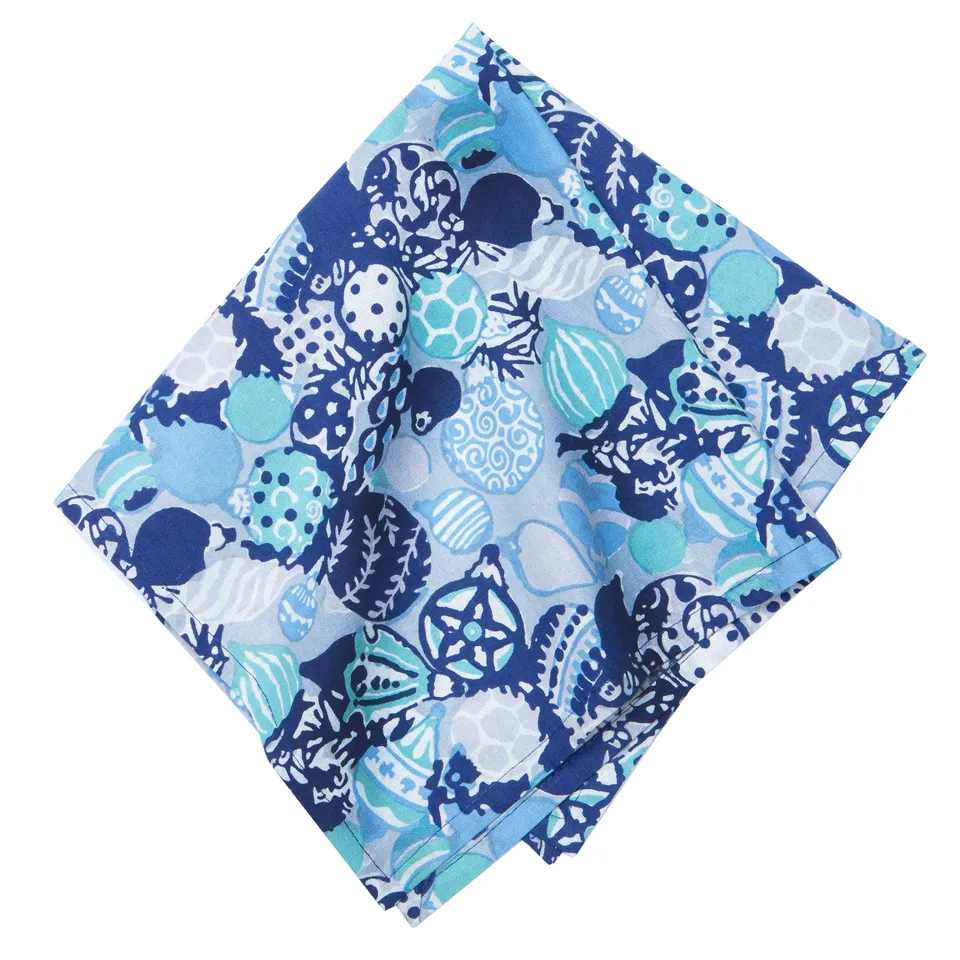 couleur-nature-ornaments-serviettes-de-table-bleu-lot-6-no-l image 1