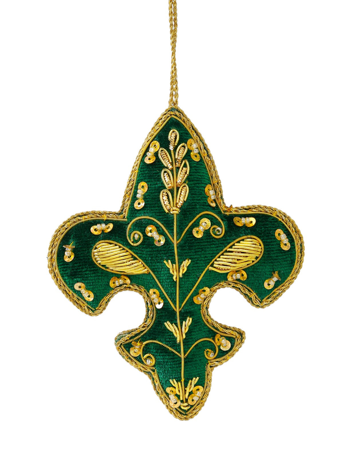 couleur-nature-fleur-de-lis-ornement-sapin-brod-dor image 1