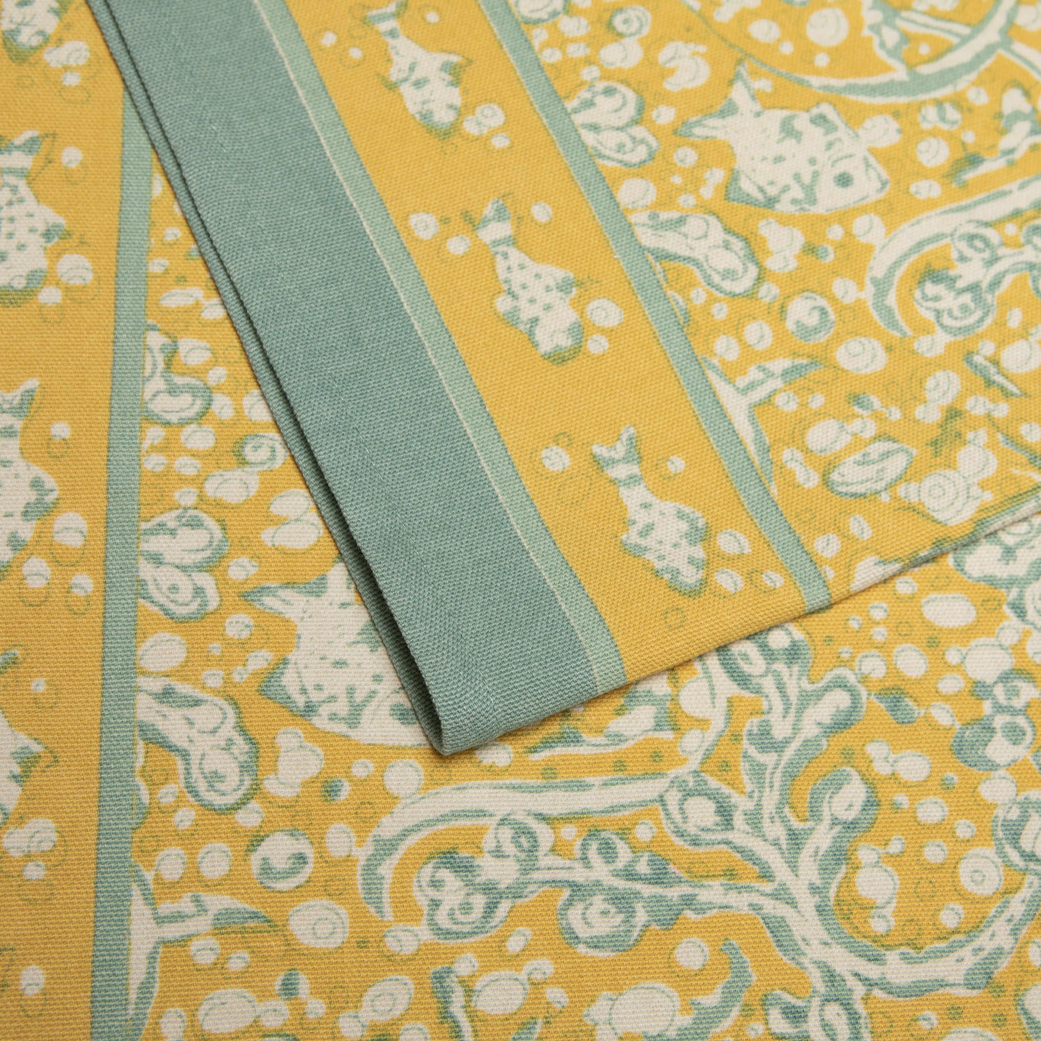 couleur-nature-la-mer-chemin-de-table-coton-aqua-citrine-16x72 image 4