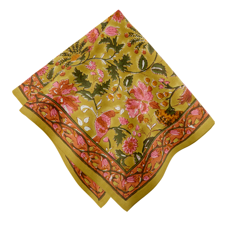 couleur-nature-damaris-nappe-rose-moutarde-59x86-coton image 6