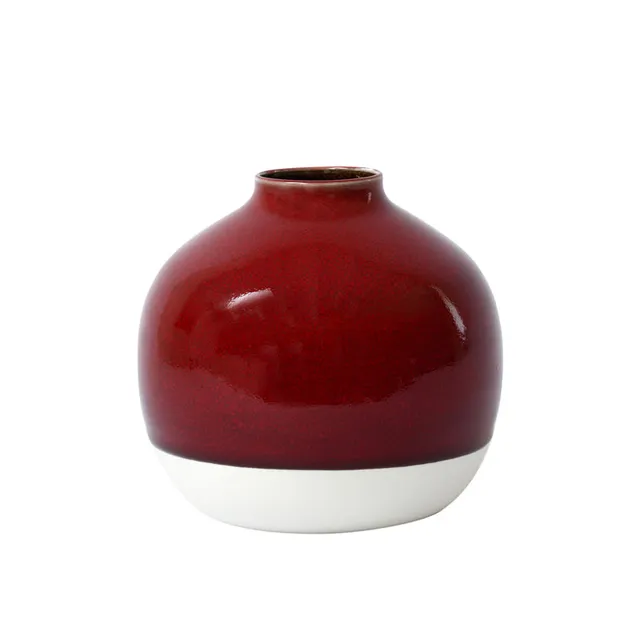 jars-artisan-vase-n-fle-cerise-en-c-ramique-rouge image 1