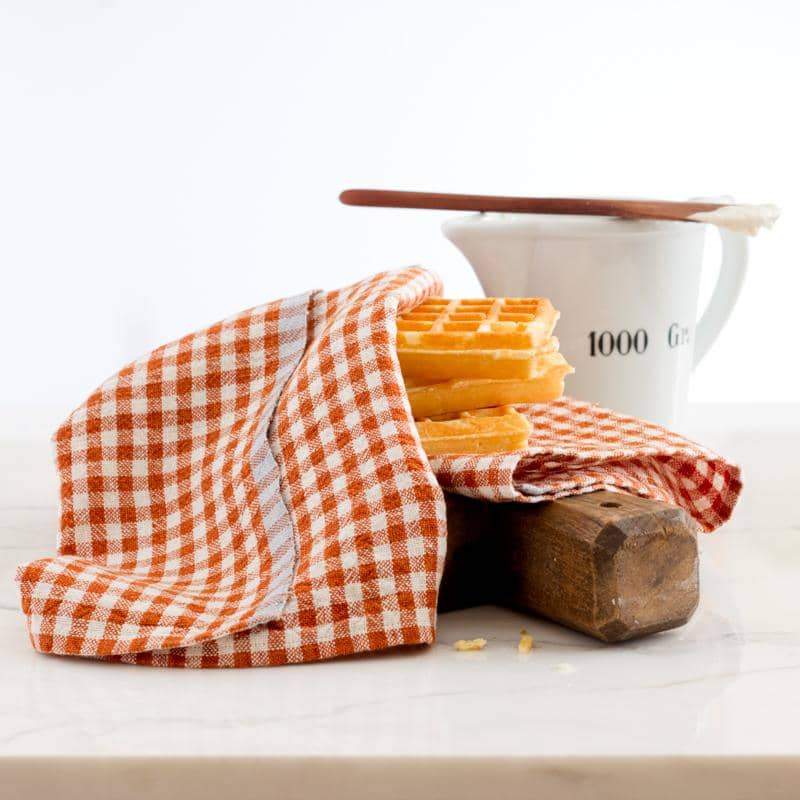 couleur-nature-gingham-lot-4-serviettes-lin-cognac-bleu image 2
