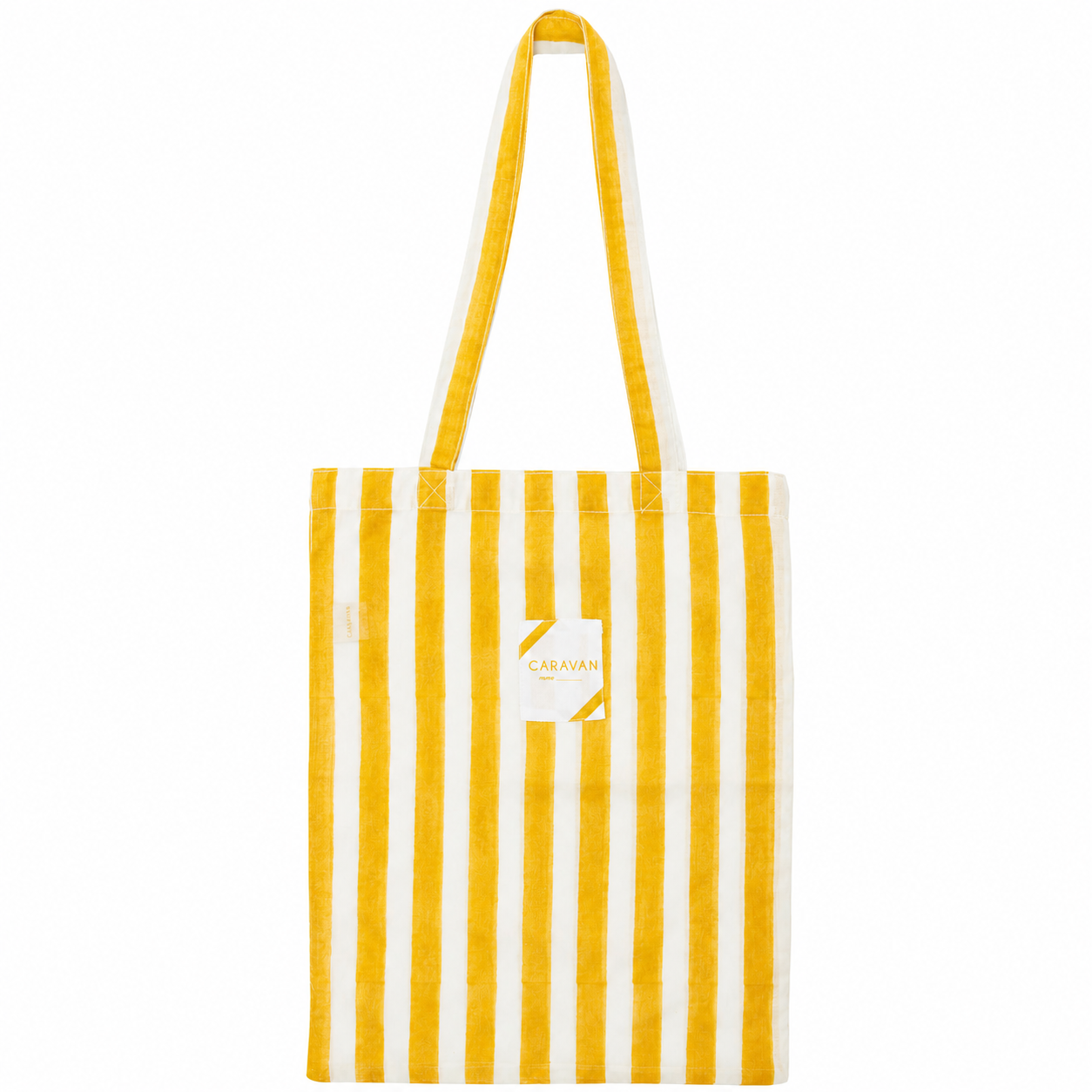 couleur-nature-cabana-stripes-tote-bag-jaune-coton-voile image 1