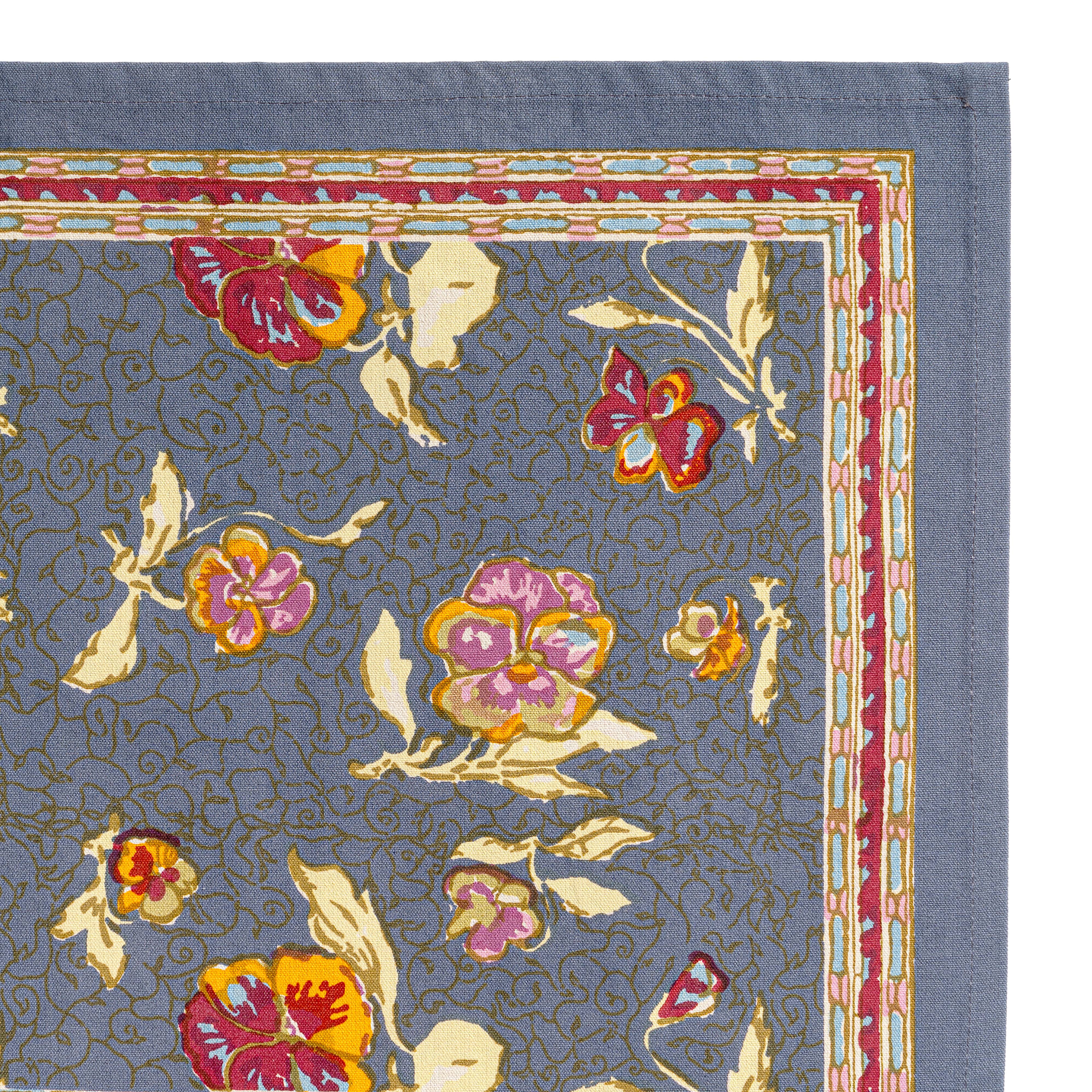 couleur-nature-pansy-sets-de-table-coton-lot-6-rouge image 3