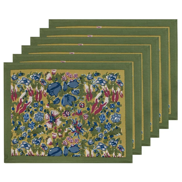 couleur-nature-jardin-sets-de-table-bleu-vert-lot-de-6 image 1