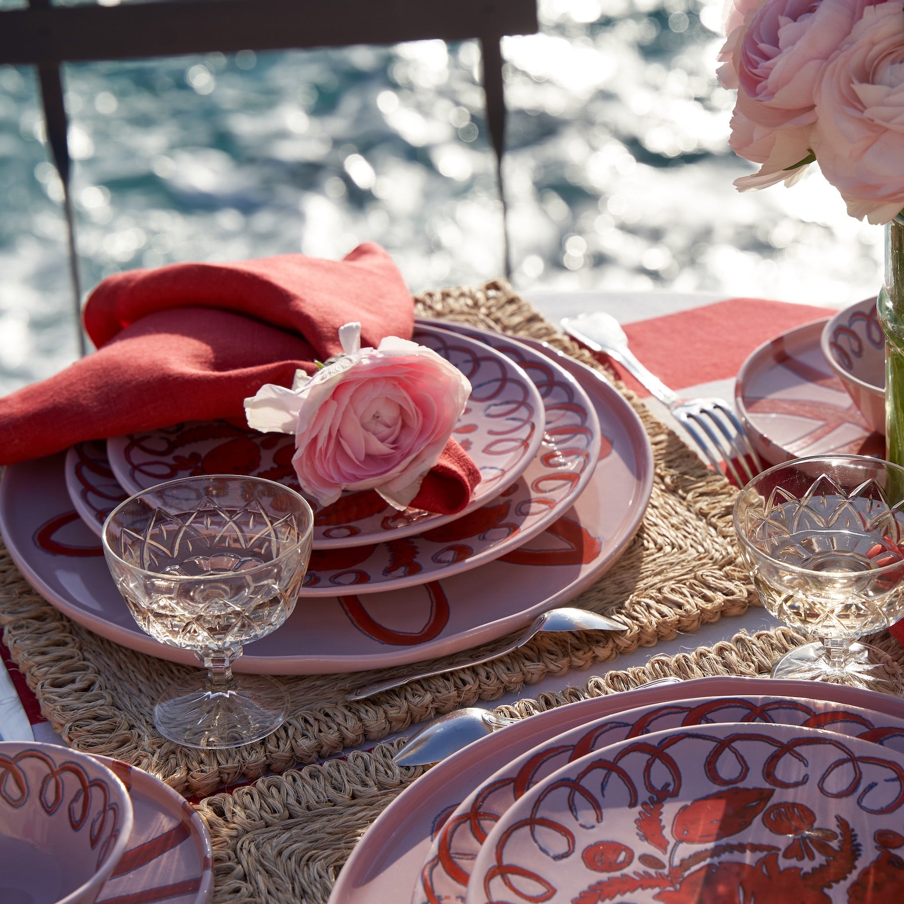 couleur-nature-loopy-set-de-table-carr-naturel-lot-4 image 2