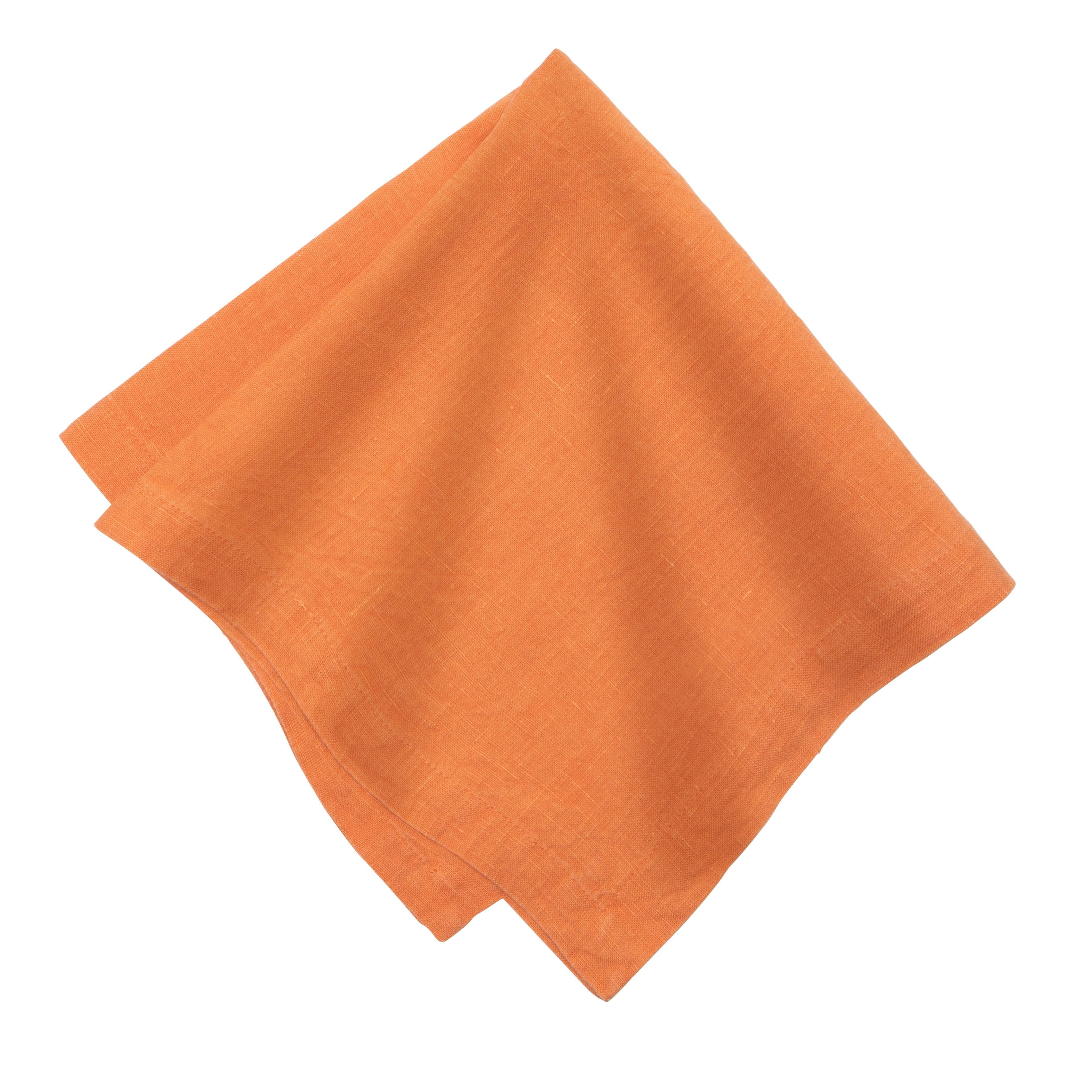 couleur-nature-everyday-clementine-serviettes-lin-lot-4-orange image 1