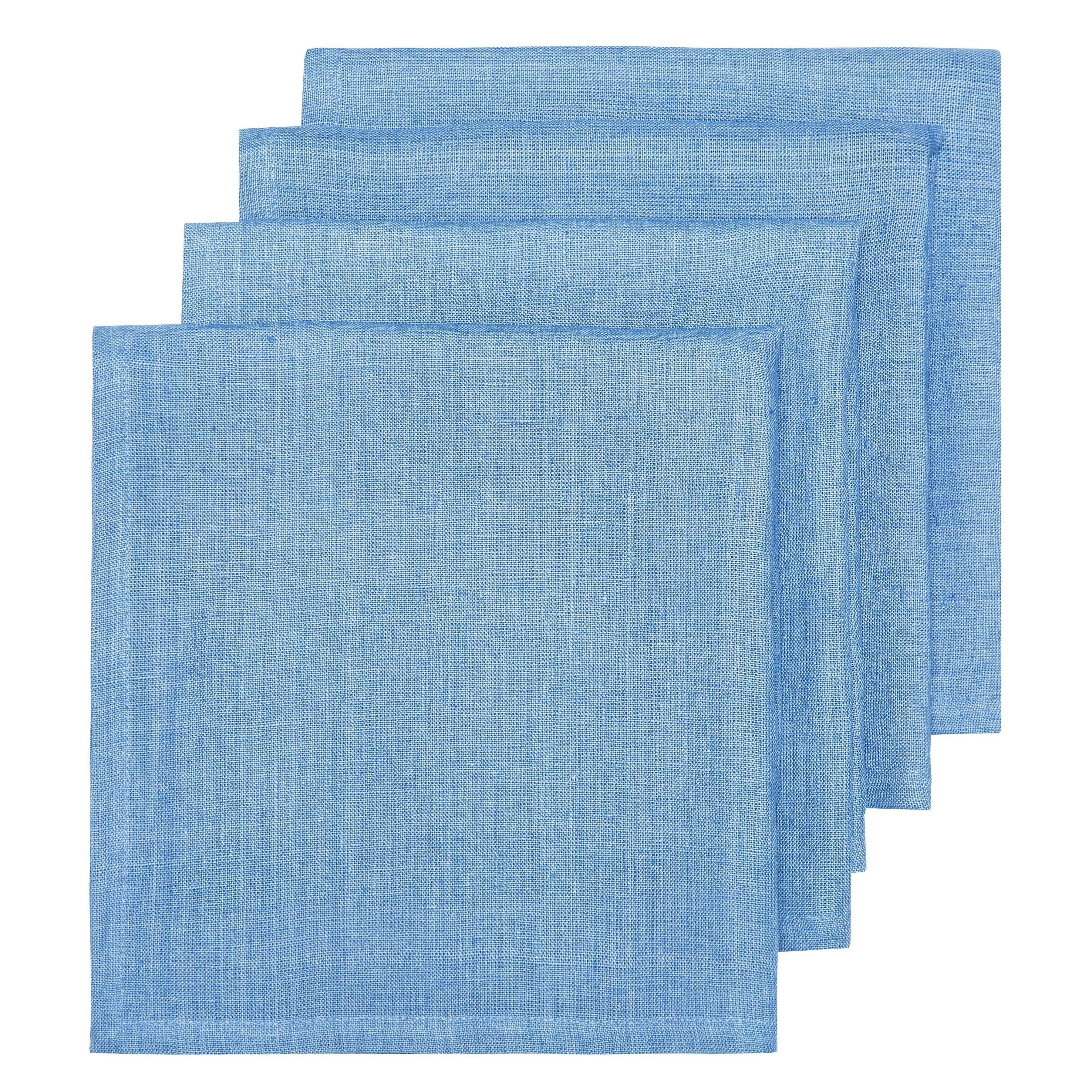 couleur-nature-palma-serviettes-lin-bleu-cornflower-lot-4 image 1