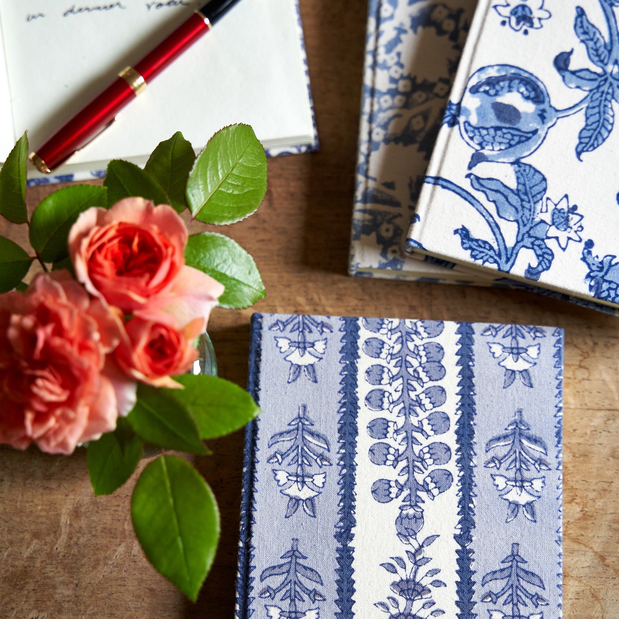 couleur-nature-avignon-carnet-tissu-bleu-marine-5x7 image 3