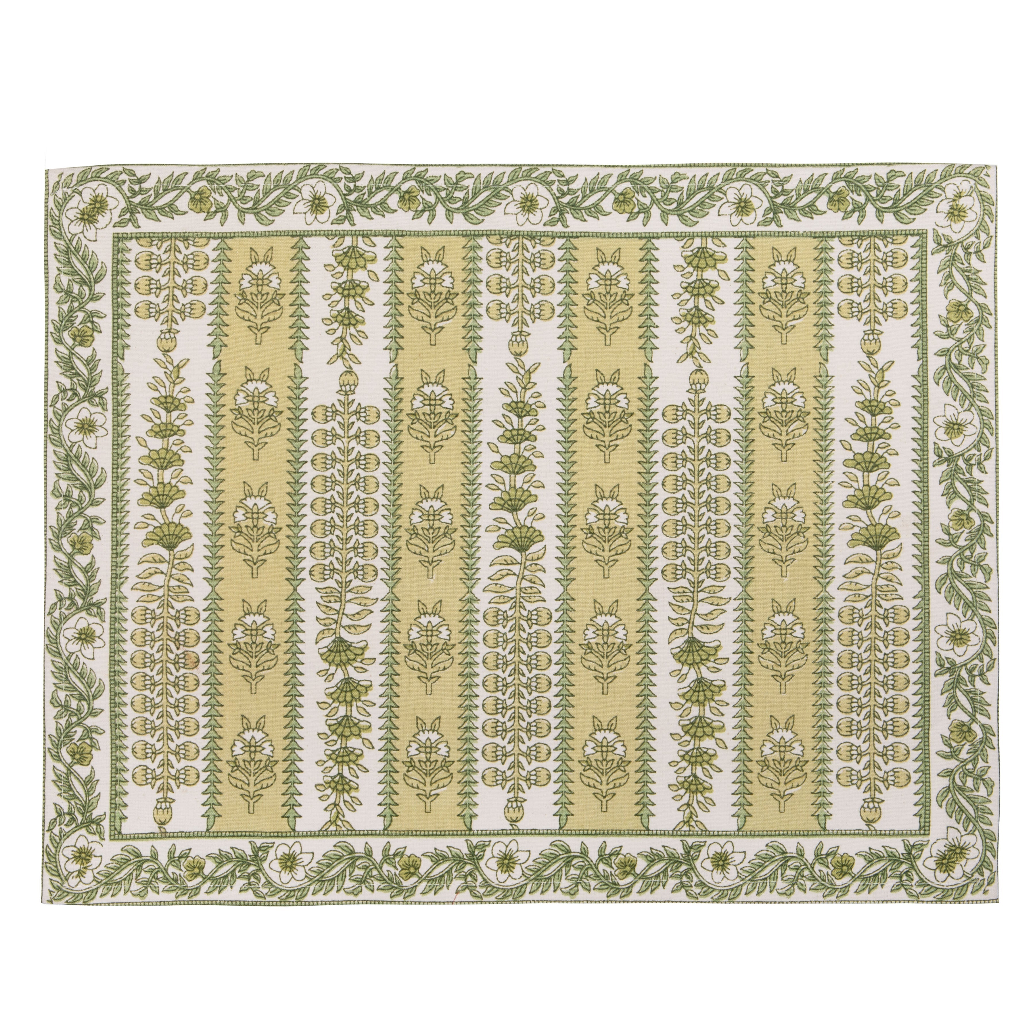 couleur-nature-avignon-sets-de-table-lin-pistache-lot-6-floral image 2