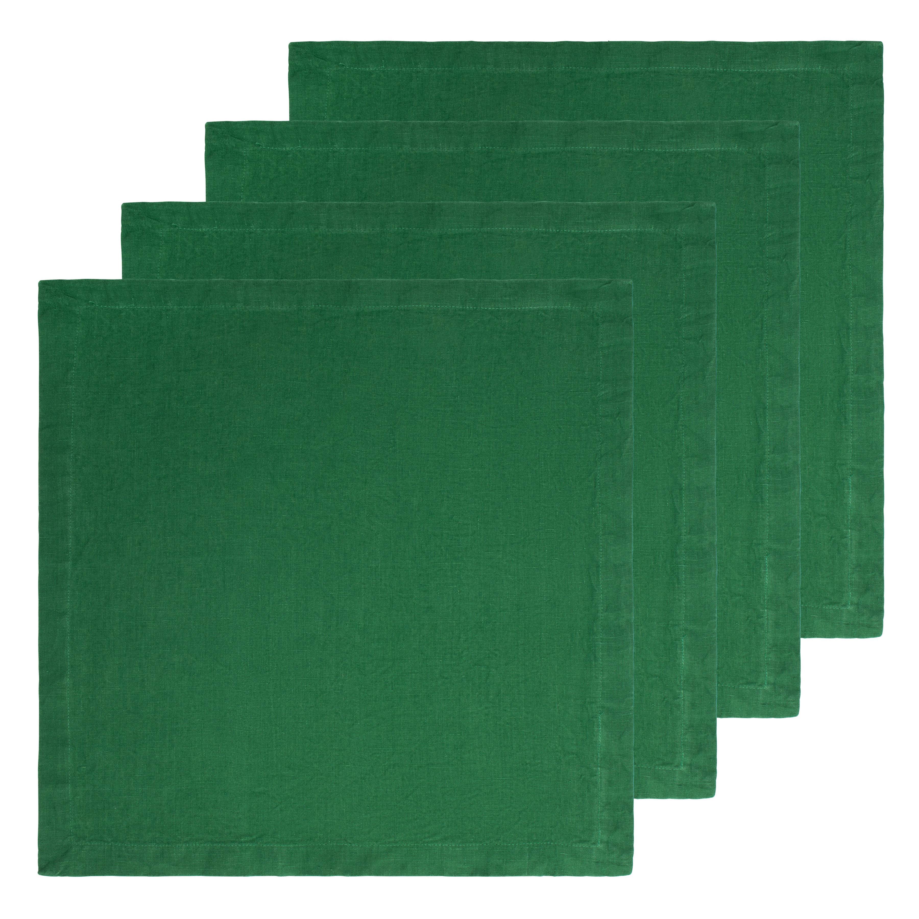 couleur-nature-everyday-evergreen-serviettes-lin-lot-4-vert image 4