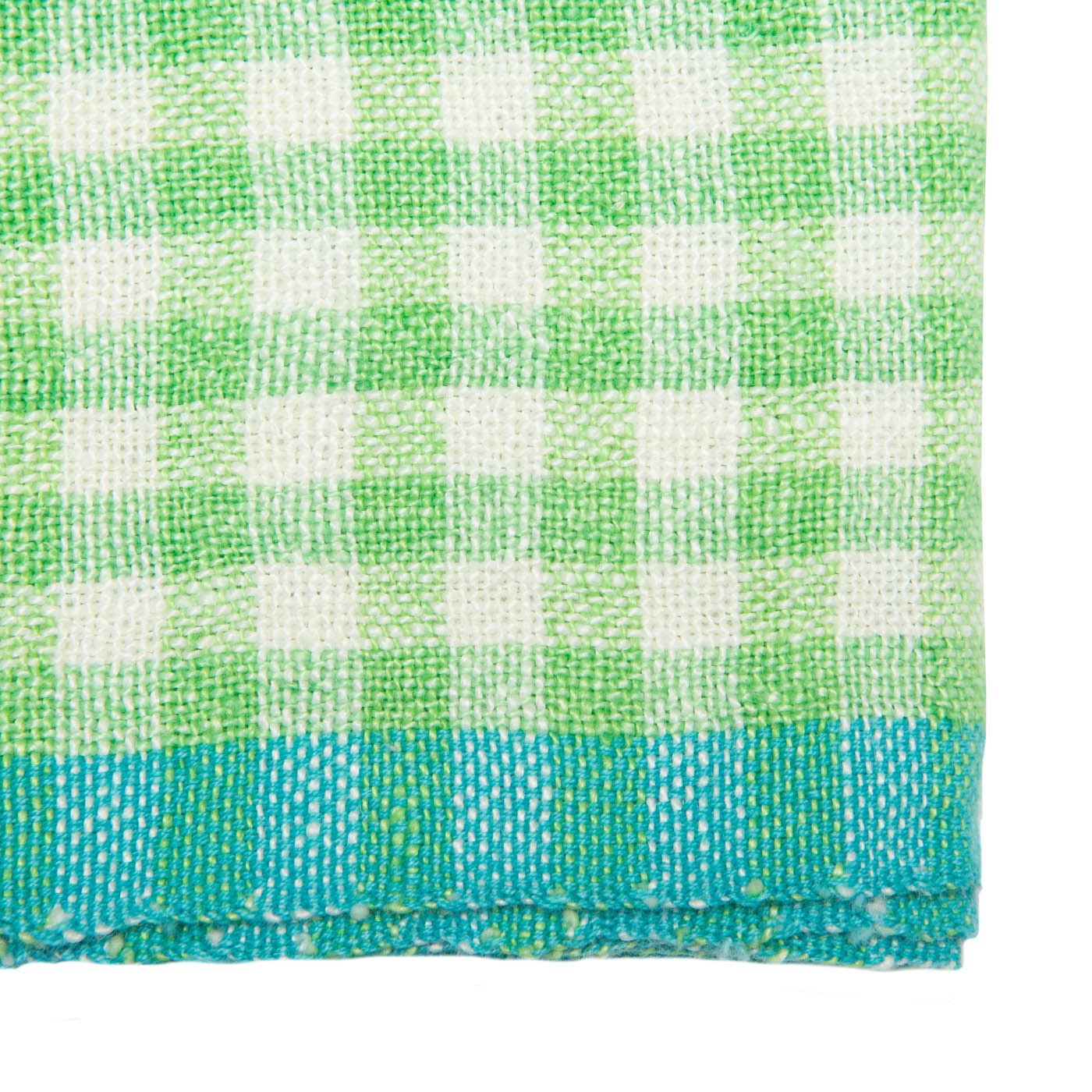 couleur-nature-napkins-serviettes-vichy-lime-et-aqua-lot-de-4 image 2