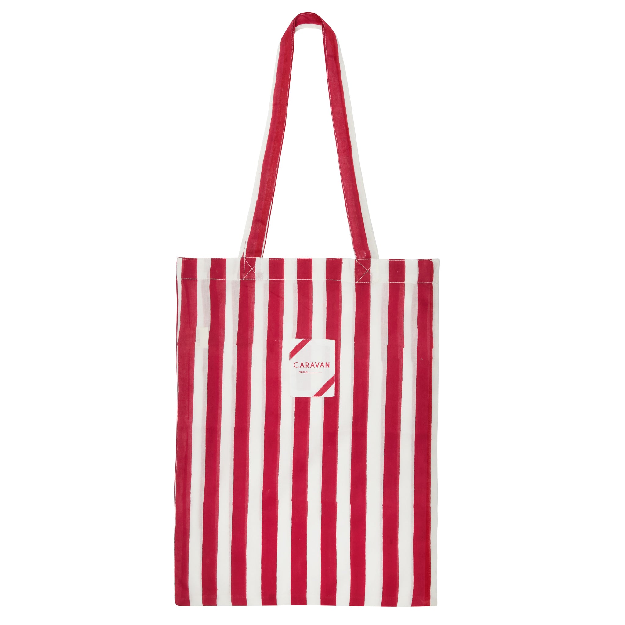 couleur-nature-cabana-stripes-tote-bag-coton-rouge image 1