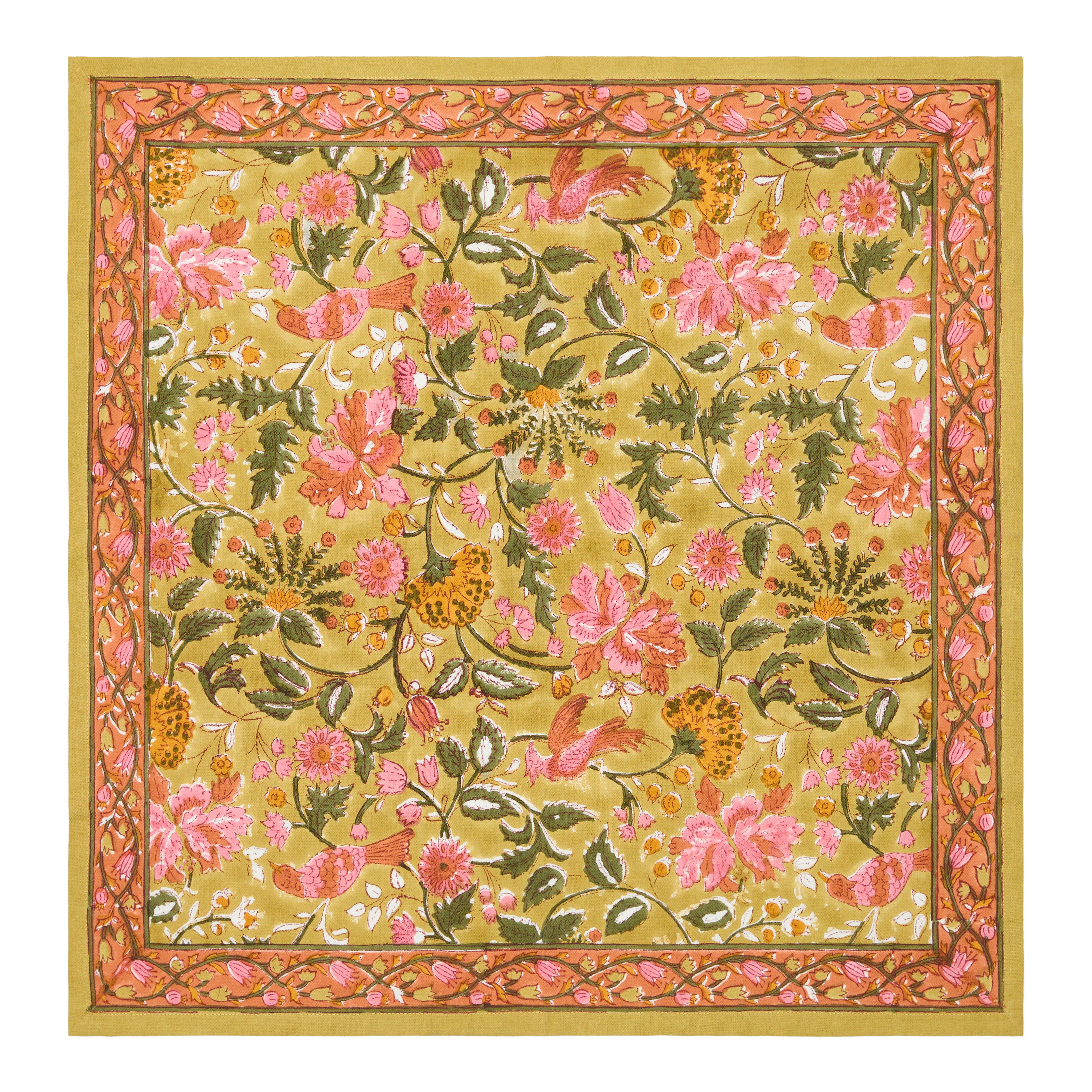 couleur-nature-damaris-serviettes-de-table-rose-moutarde-lot-de-4 image 4