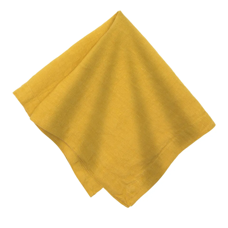 couleur-nature-everyday-serviette-lin-dijon-lot-4-jaune image 1