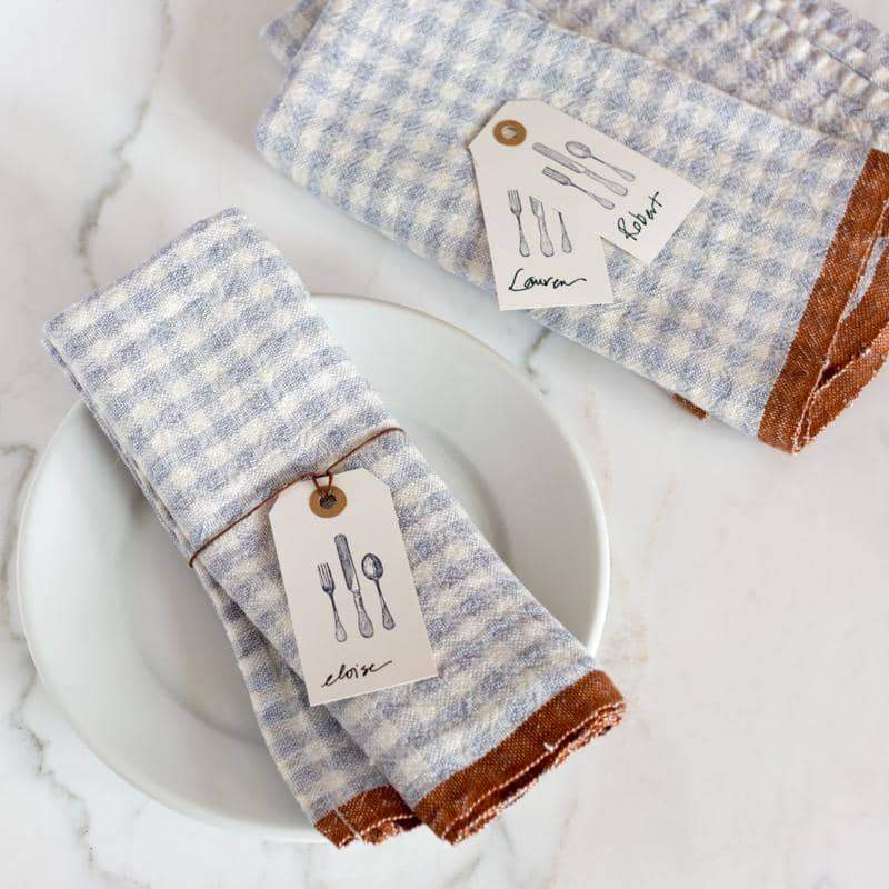 couleur-nature-two-tone-gingham-torchon-lin-bleu-lot-de-2 image 5