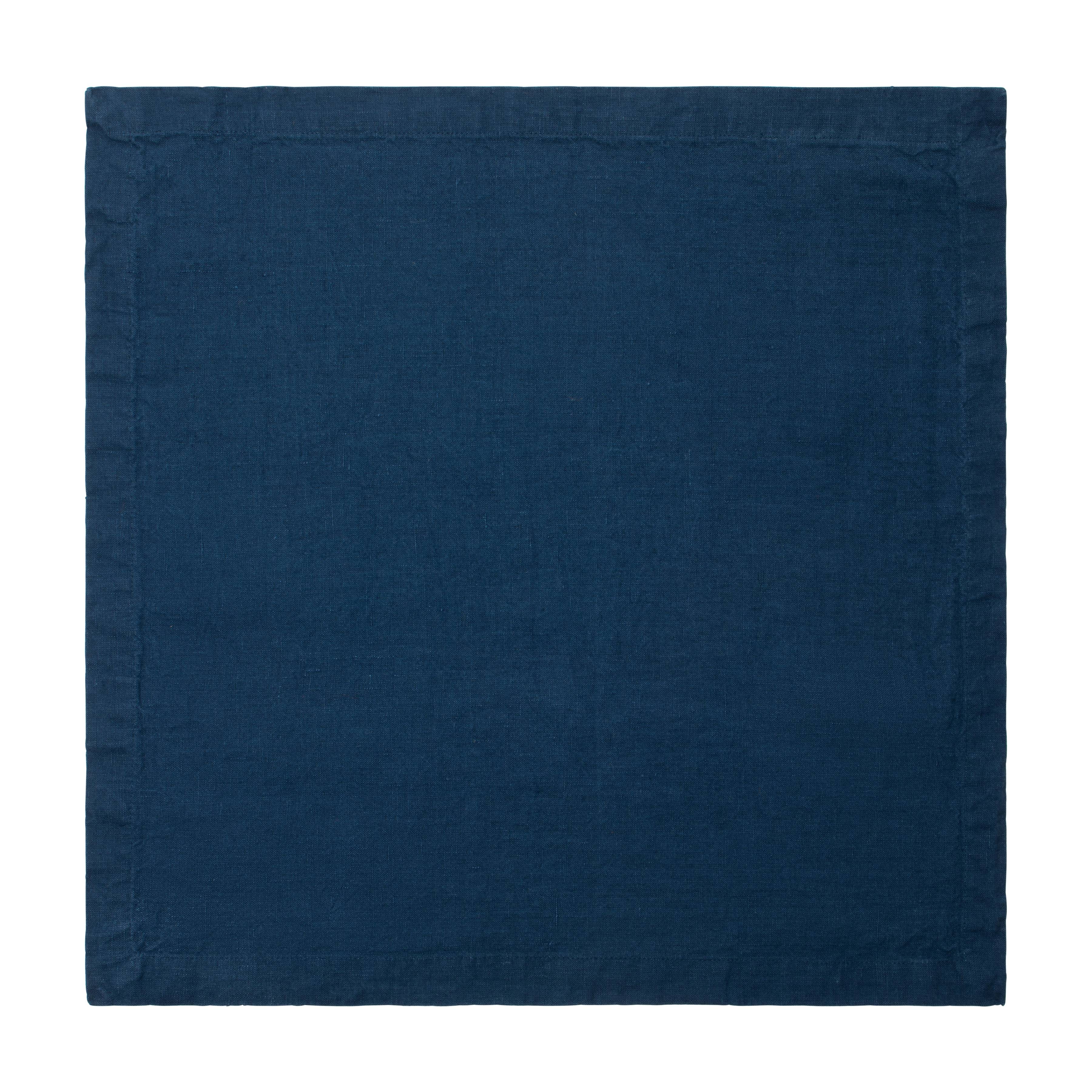 couleur-nature-everyday-napkins-serviettes-table-bleu-marine-lot-4-lin image 6