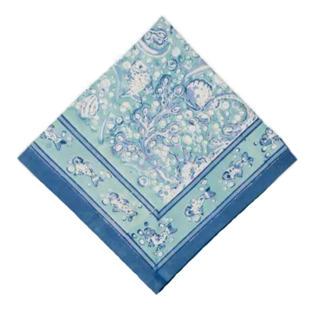 couleur-nature-la-mer-serviettes-tissu-aqua-lot-6 image 1