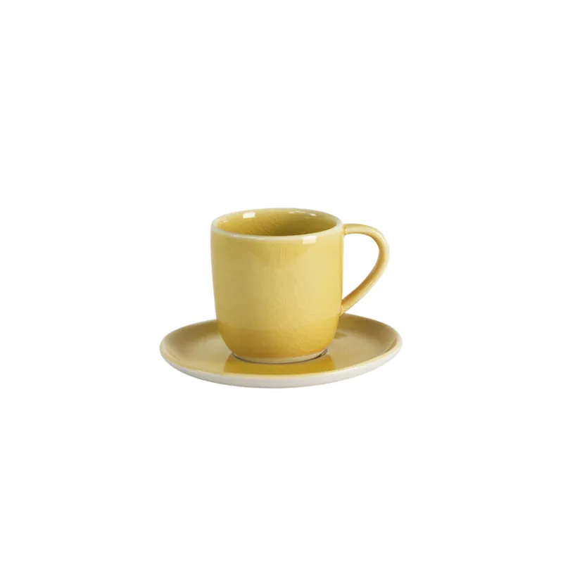jars-tourron-tasse-espresso-avec-sous-tasse-gen-t-jaune-craquel image 1