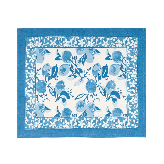 couleur-nature-citron-bleu-sets-de-table-coton-lot-6 image 1
