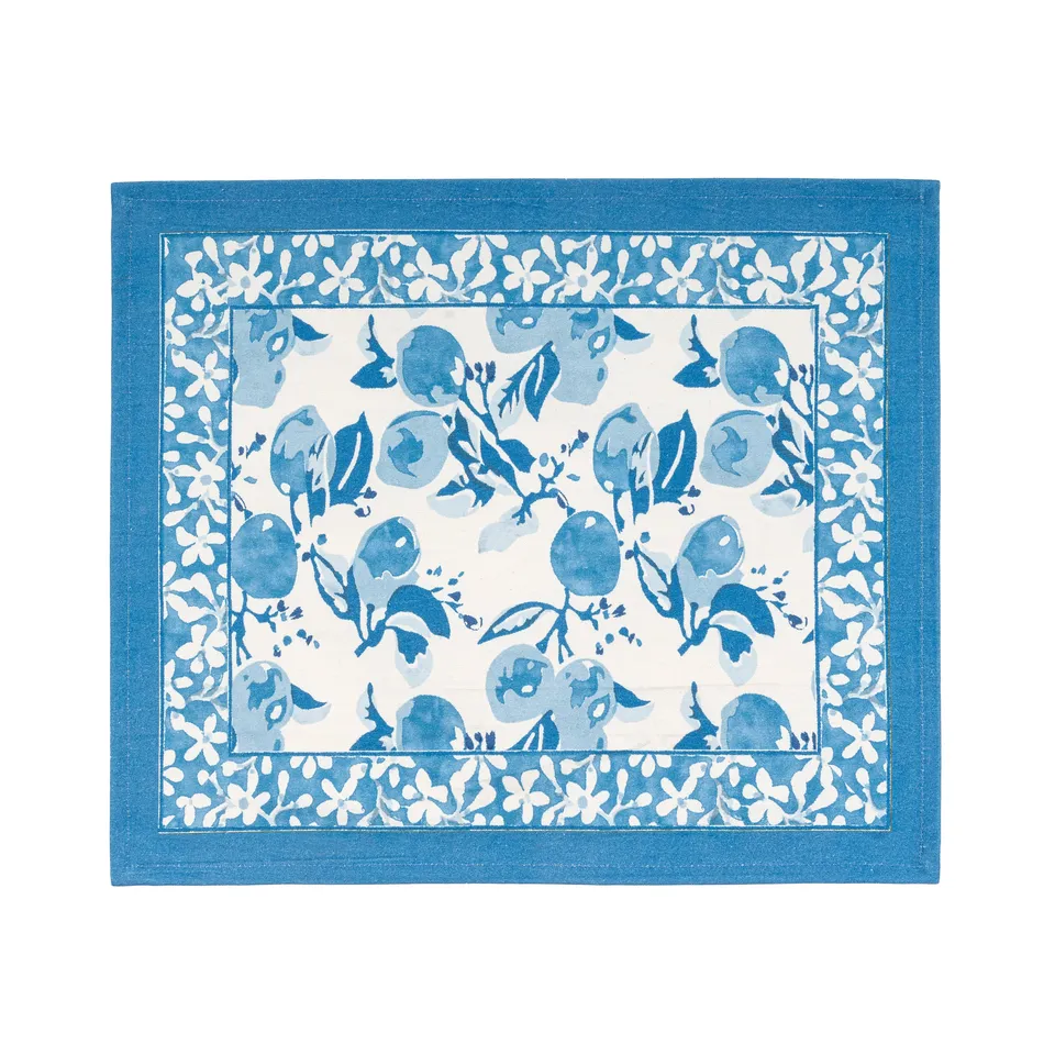 couleur-nature-citron-bleu-sets-de-table-coton-lot-6 image 1