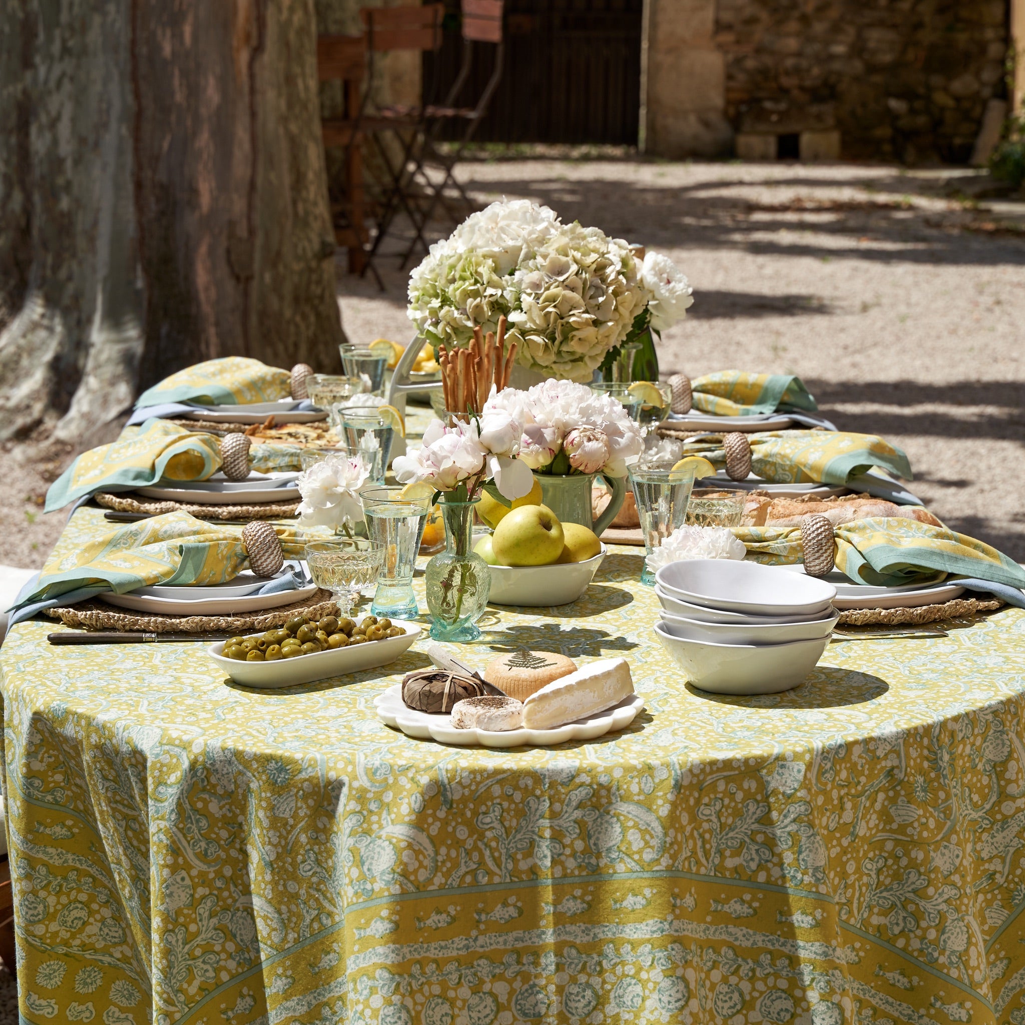 couleur-nature-la-mer-nappe-fran-aise-aqua-citrine-rectangle-71x106 image 5
