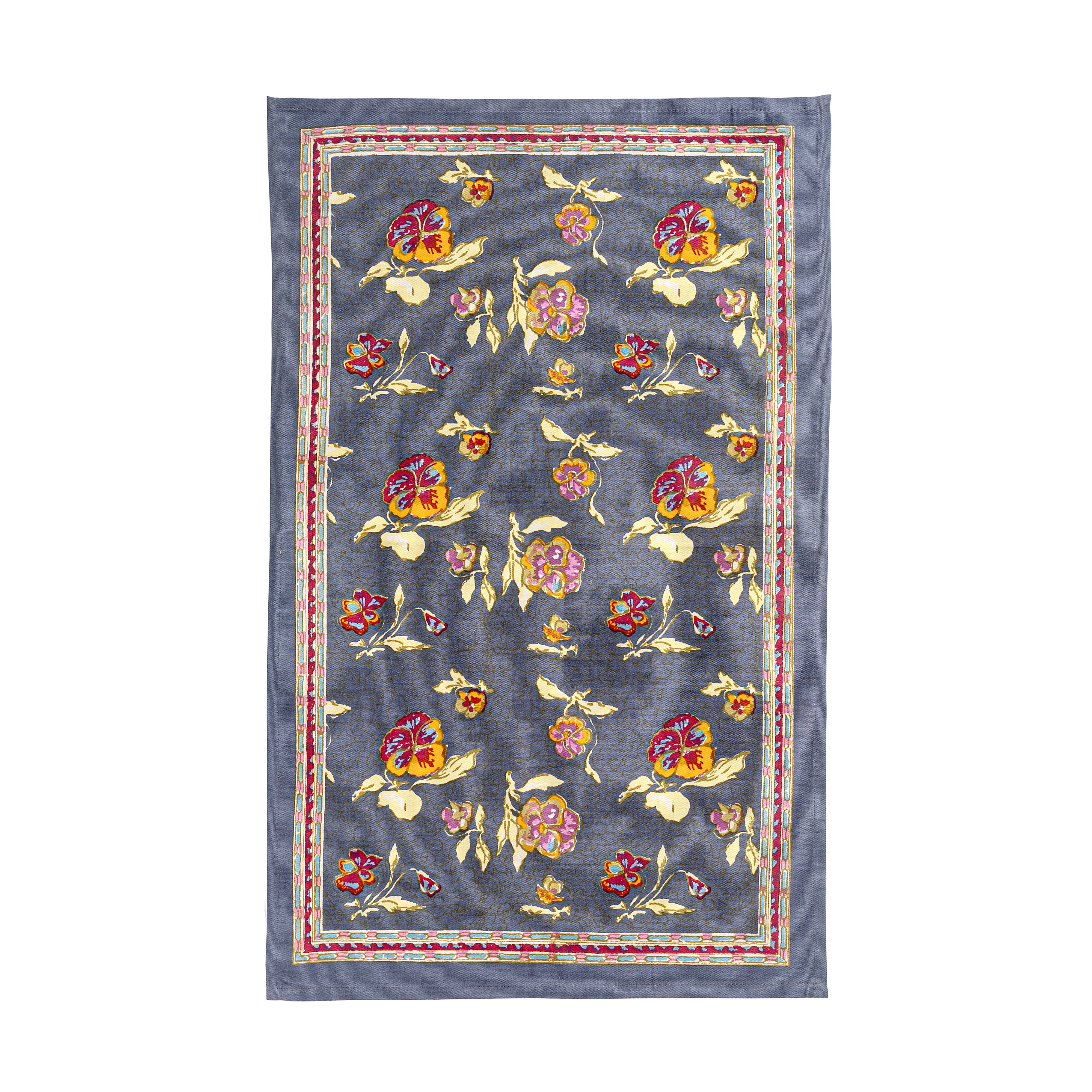 couleur-nature-pansy-torchons-cuisine-coton-lot-de-3-rouge-gris image 4