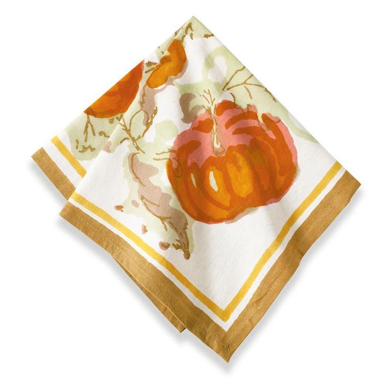 couleur-nature-pumpkin-serviettes-coton-lot-6-orange image 1