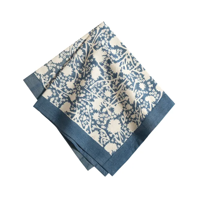 couleur-nature-meadows-serviettes-coton-bleu-lot-6 image 1