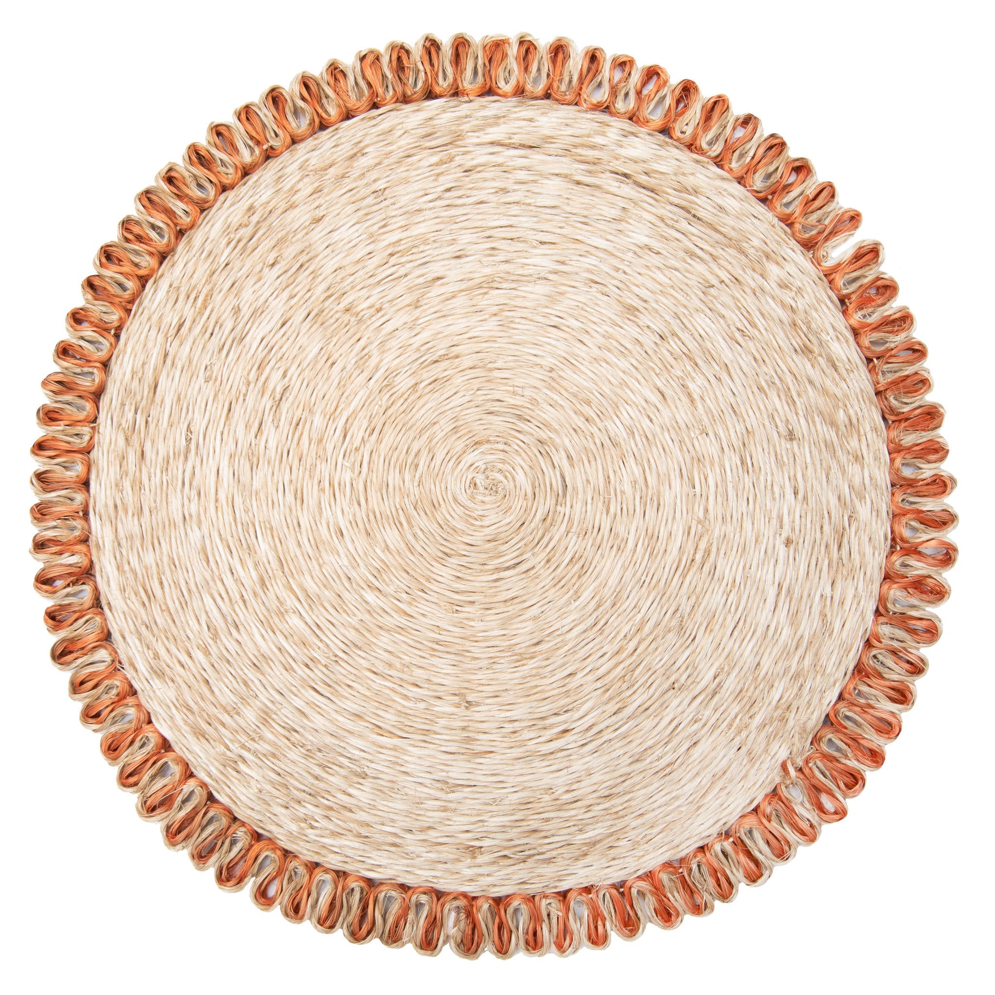 couleur-nature-loopy-abaca-sets-table-ronds-orange-lot-4-15 image 1